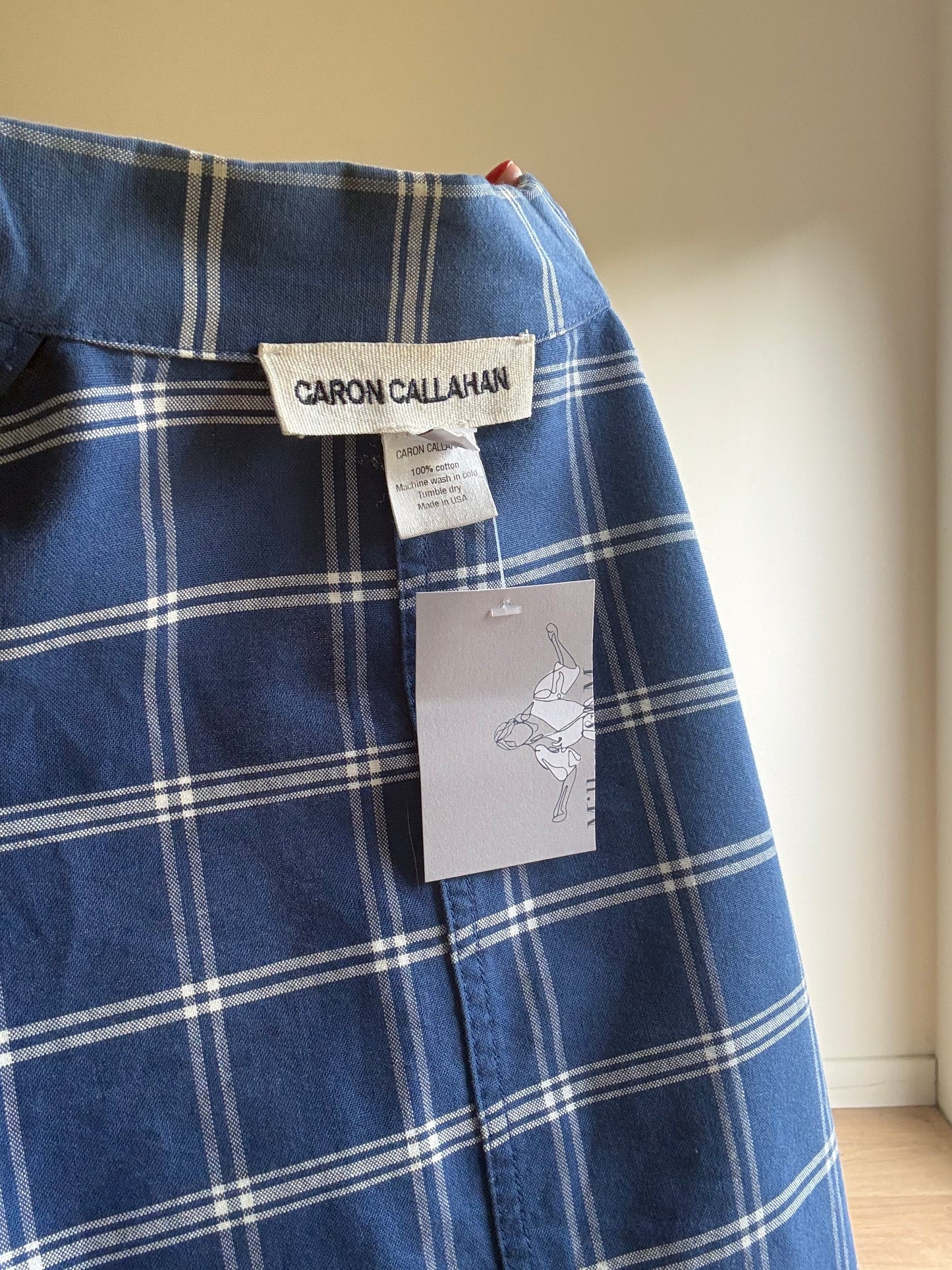 Caron Callahan Check Cotton Blazer, S