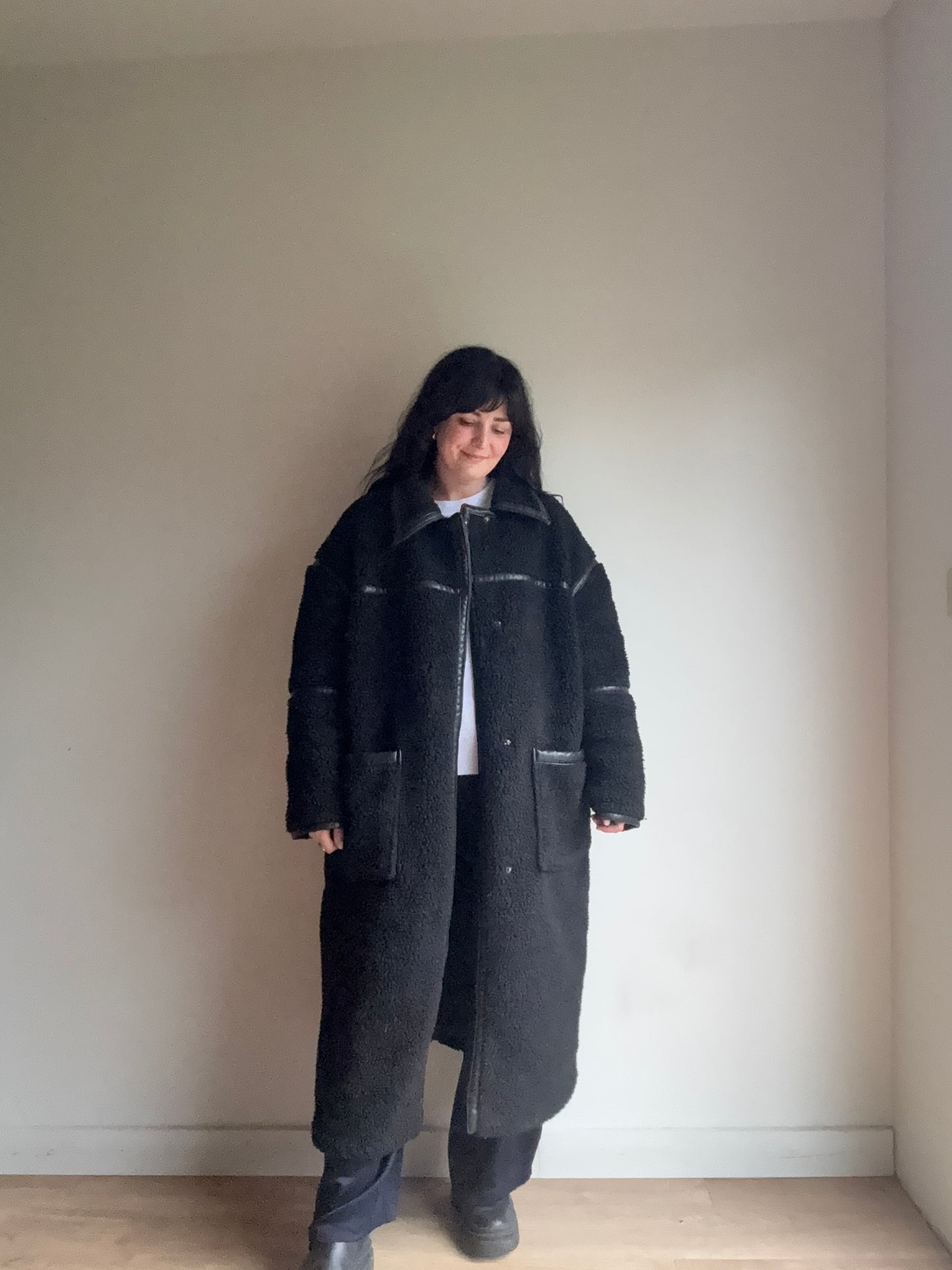 Asos Design Faux Shearling Coat, 14