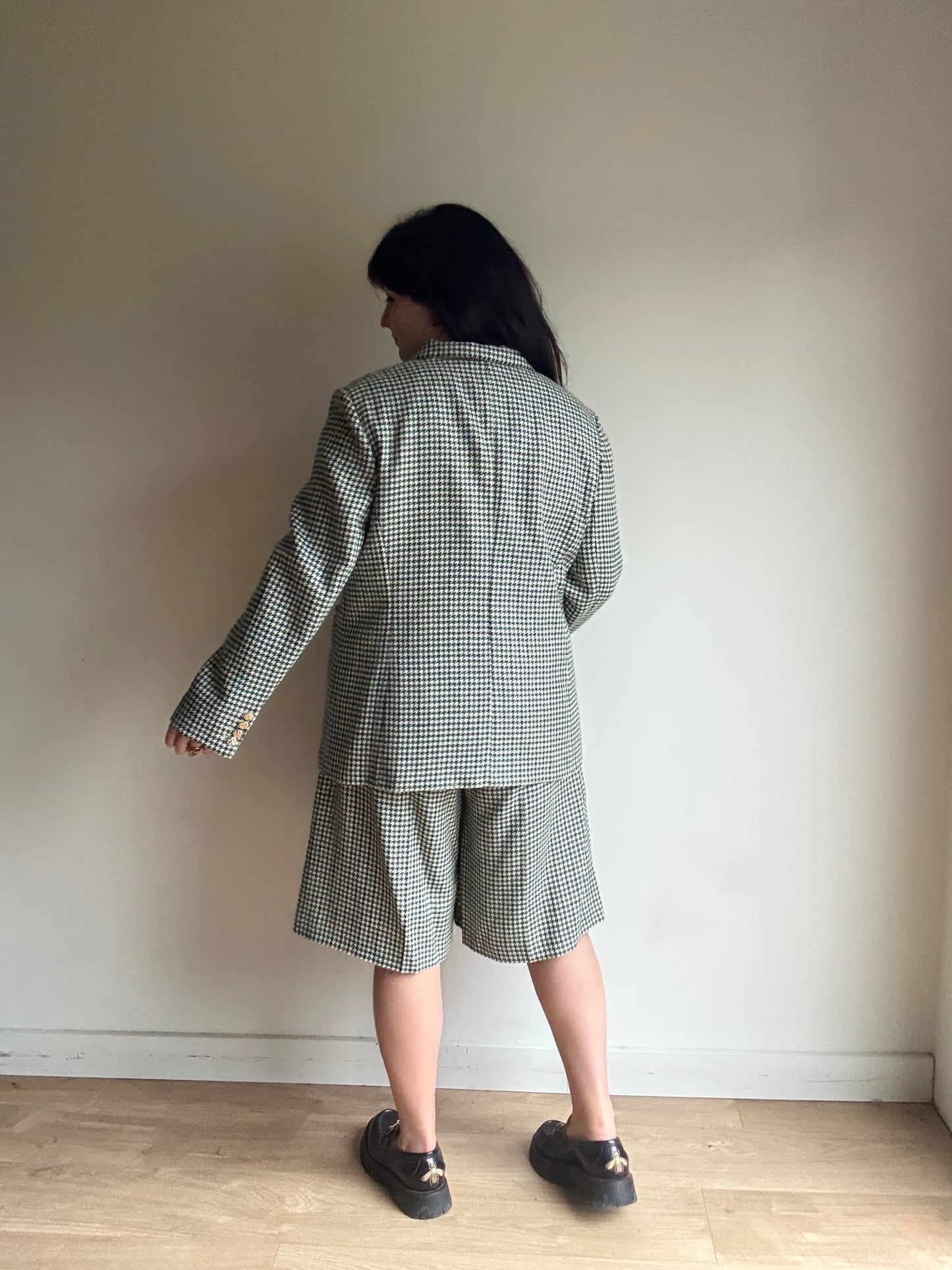 LK Bennett NEW Houndstooth Wool Suit Shorts, 18