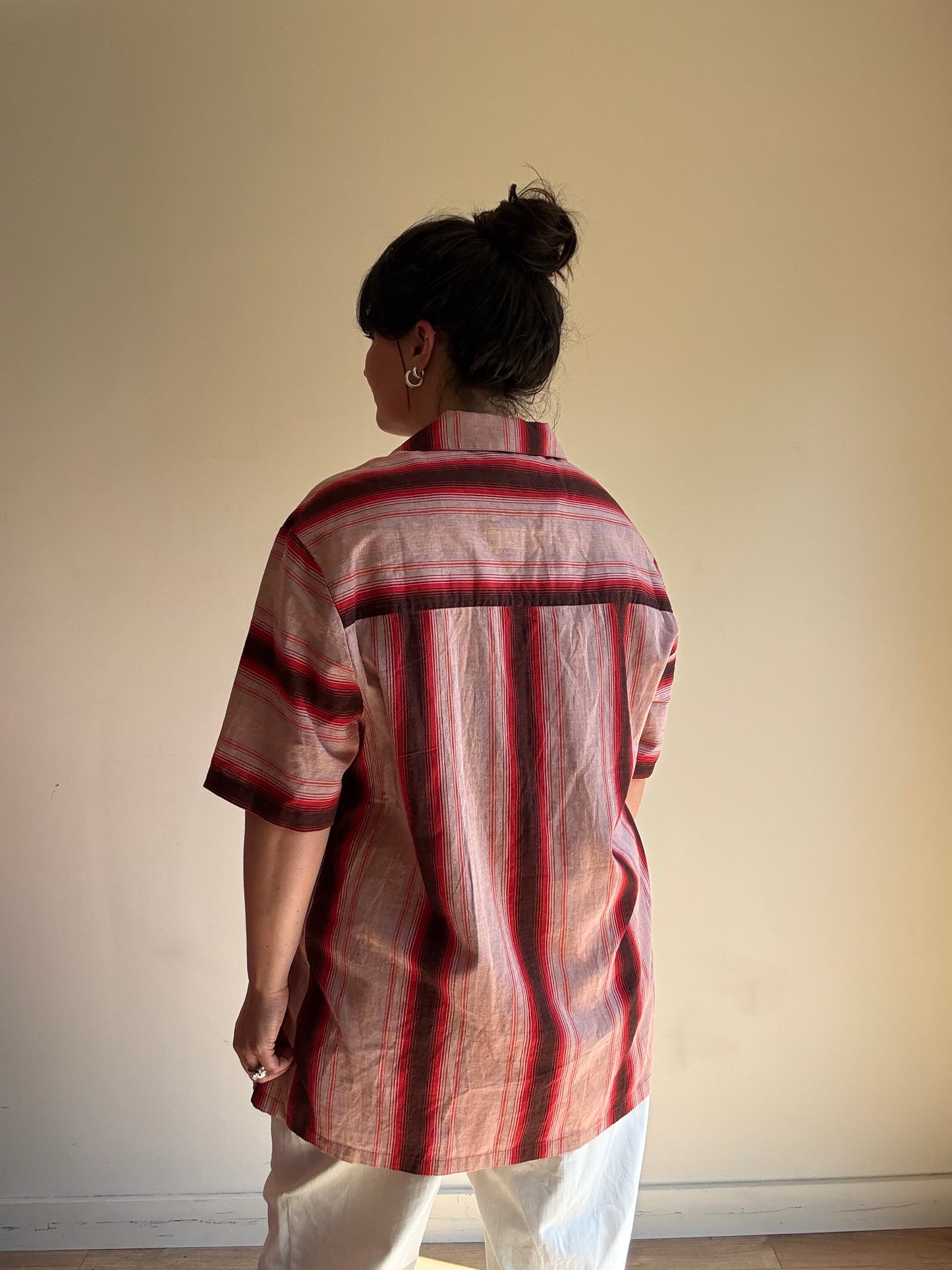 Damson Madder NEW Stripe Patch Shirt, M-L