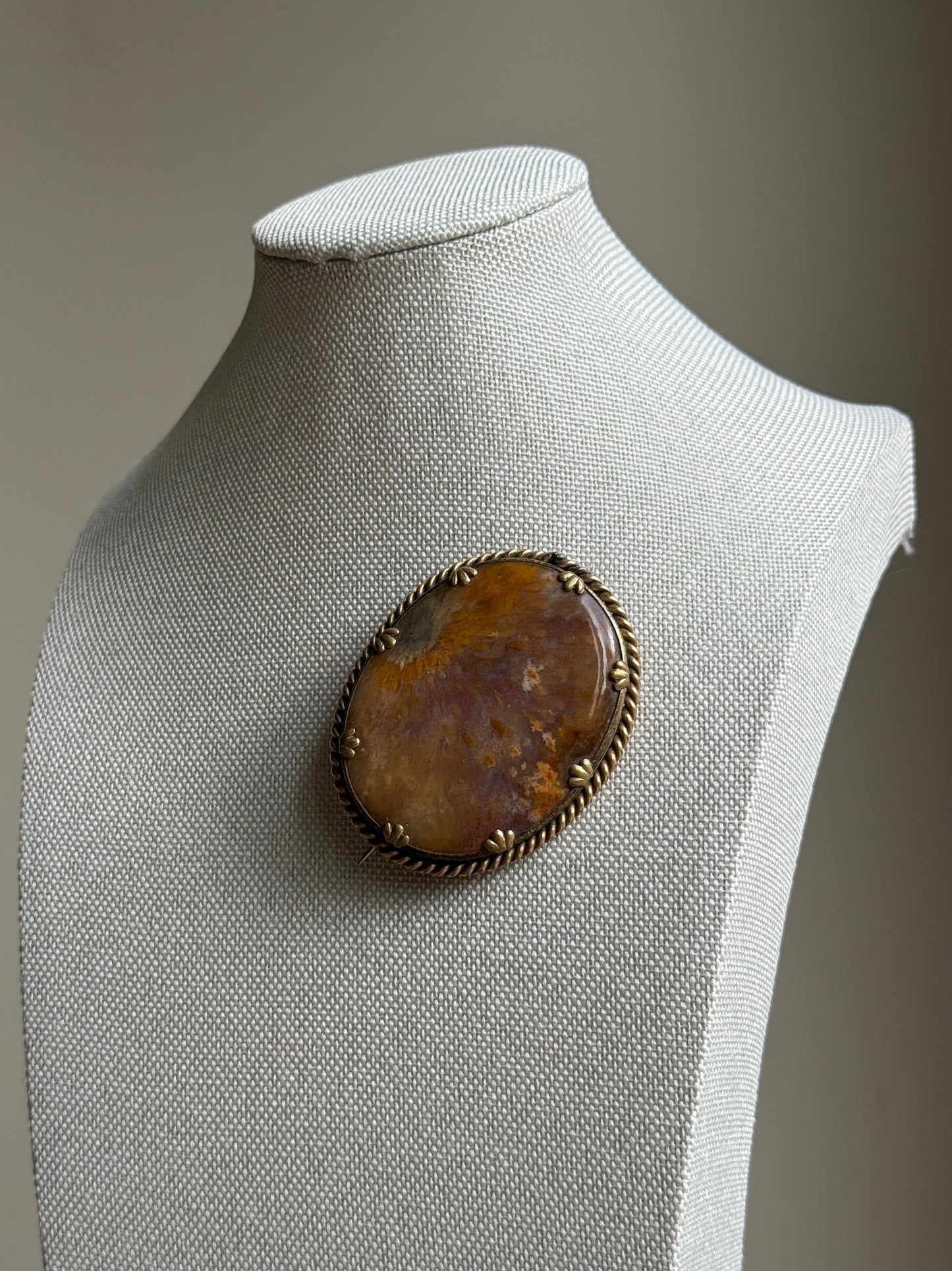 Antique Agate Brooch