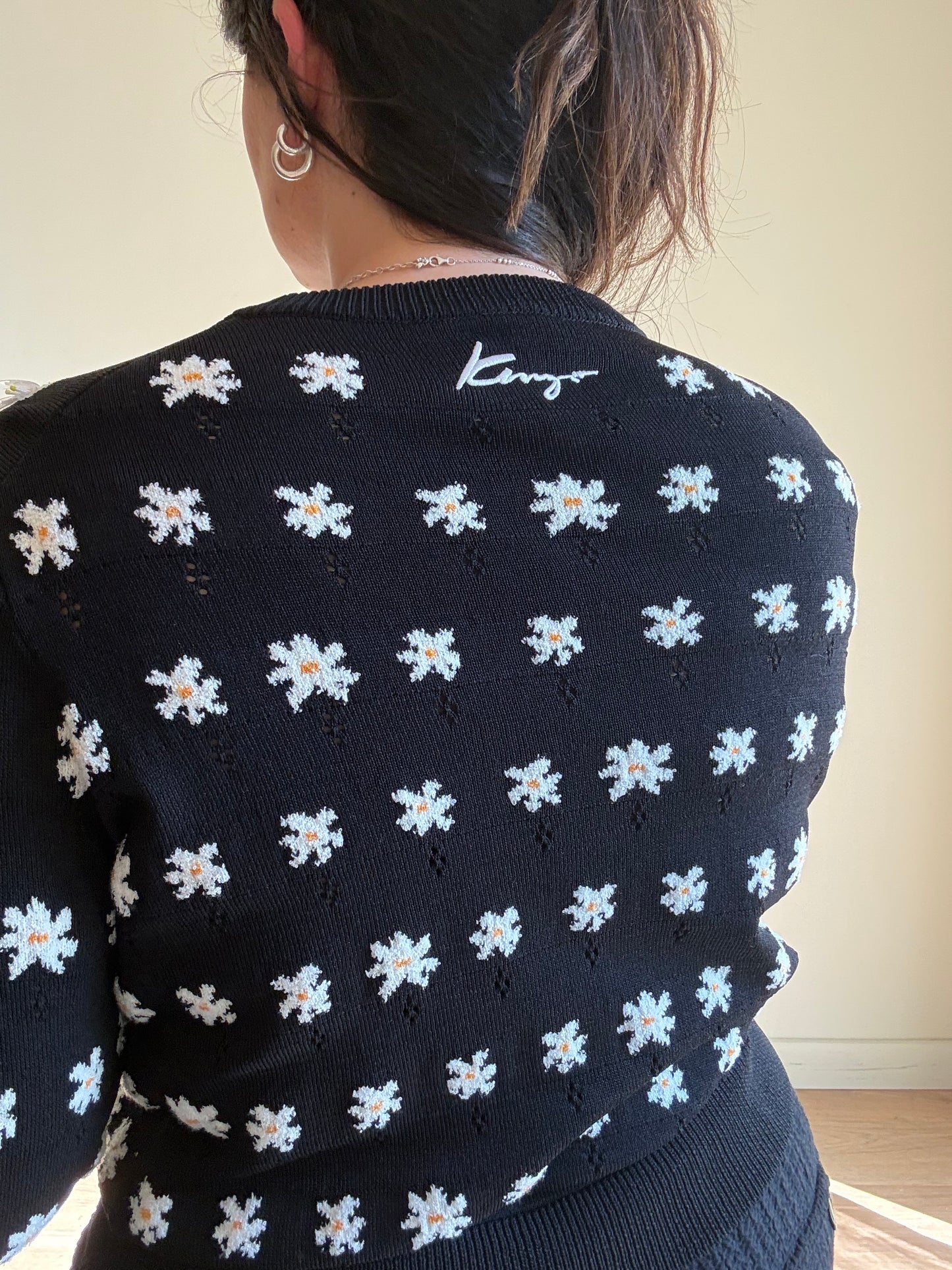 Kenzo 3D Floral Daisy Cardigan, XL