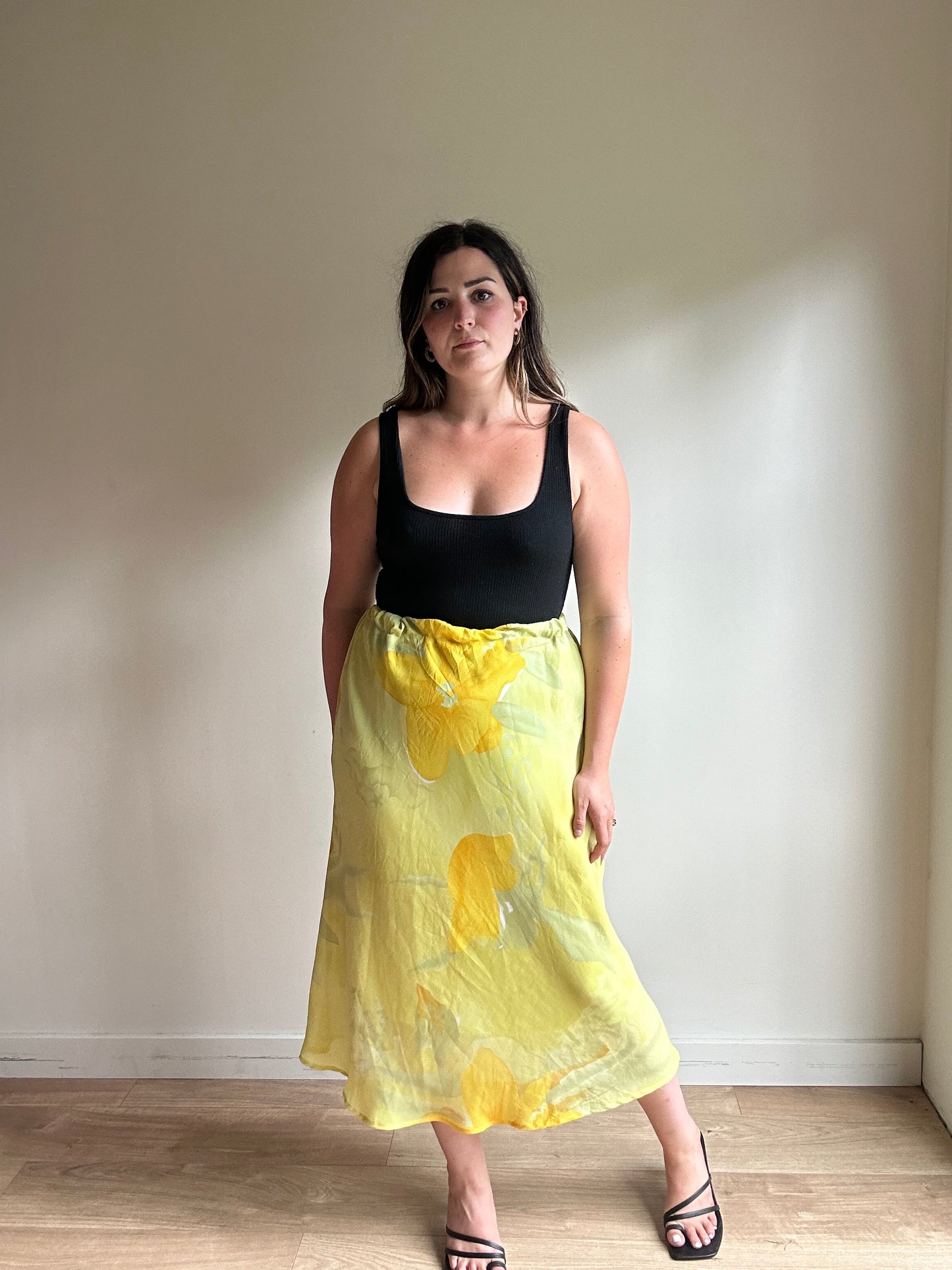 Vintage Handmade Yellow Skirt - Size M/L