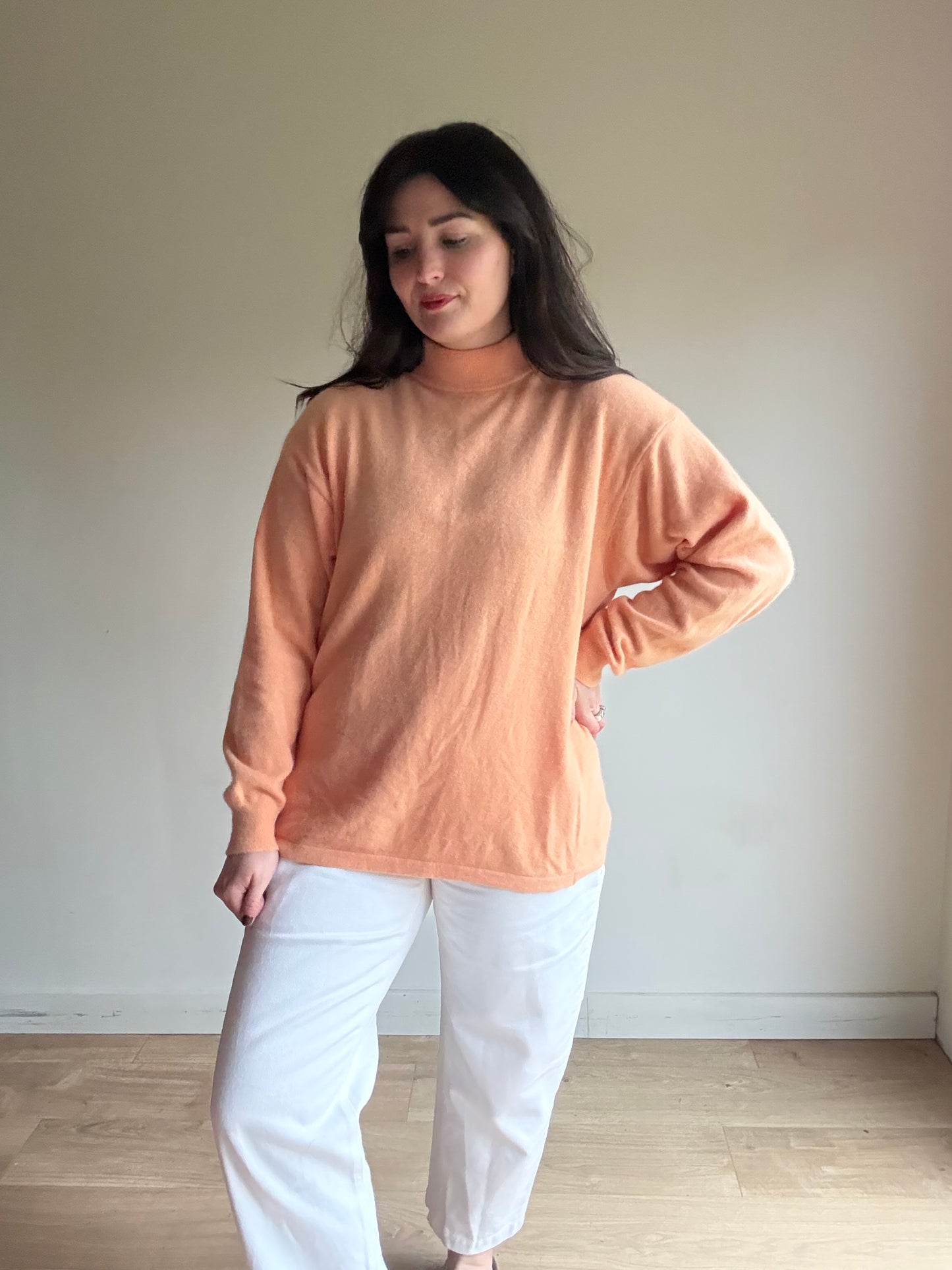 Vintage Canda Angora High Neck Jumper, L