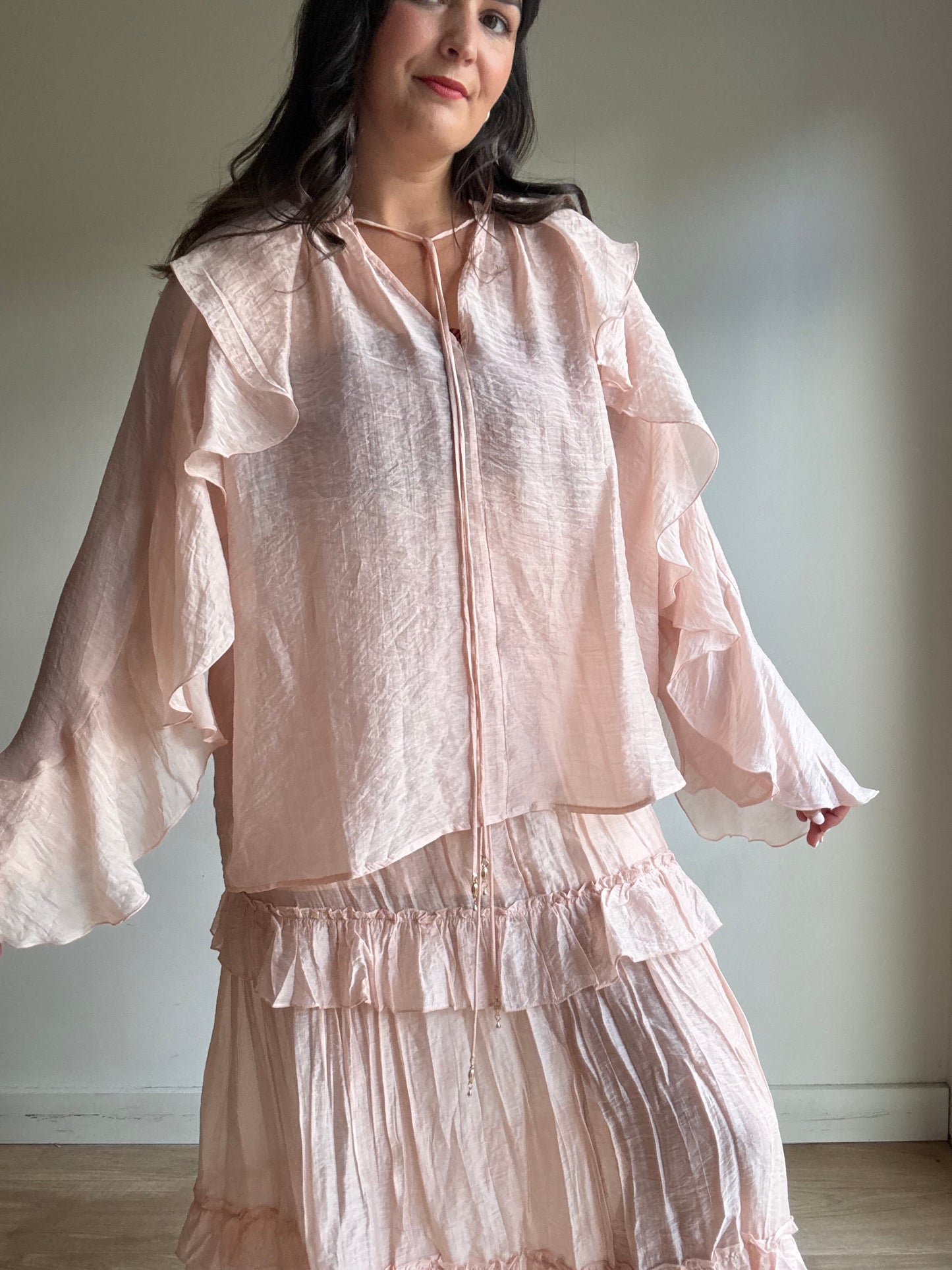H&M Frill Skirt and Blouse, M-L