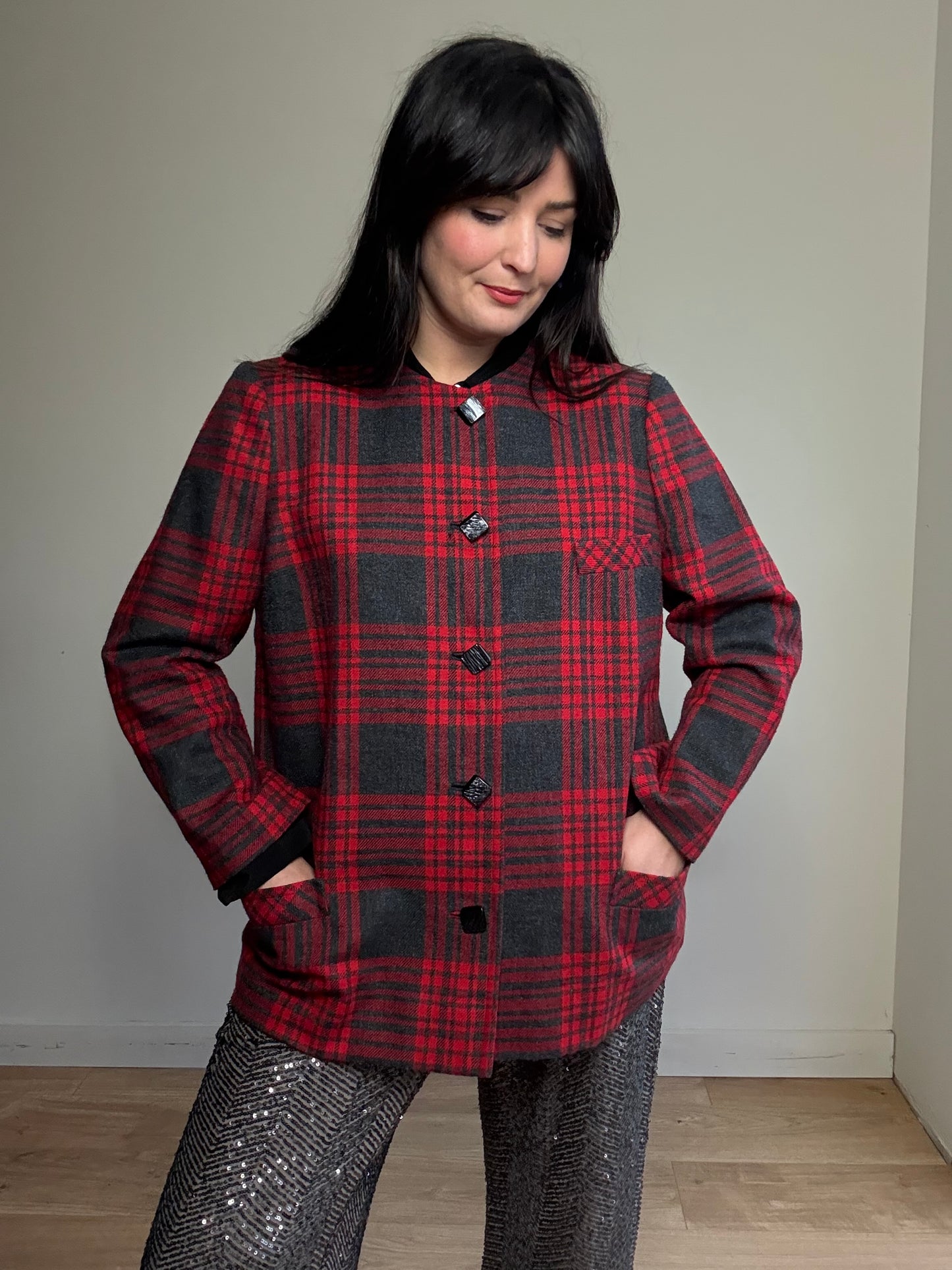 Vintage 80's Tartan Jacket, XL-XXL