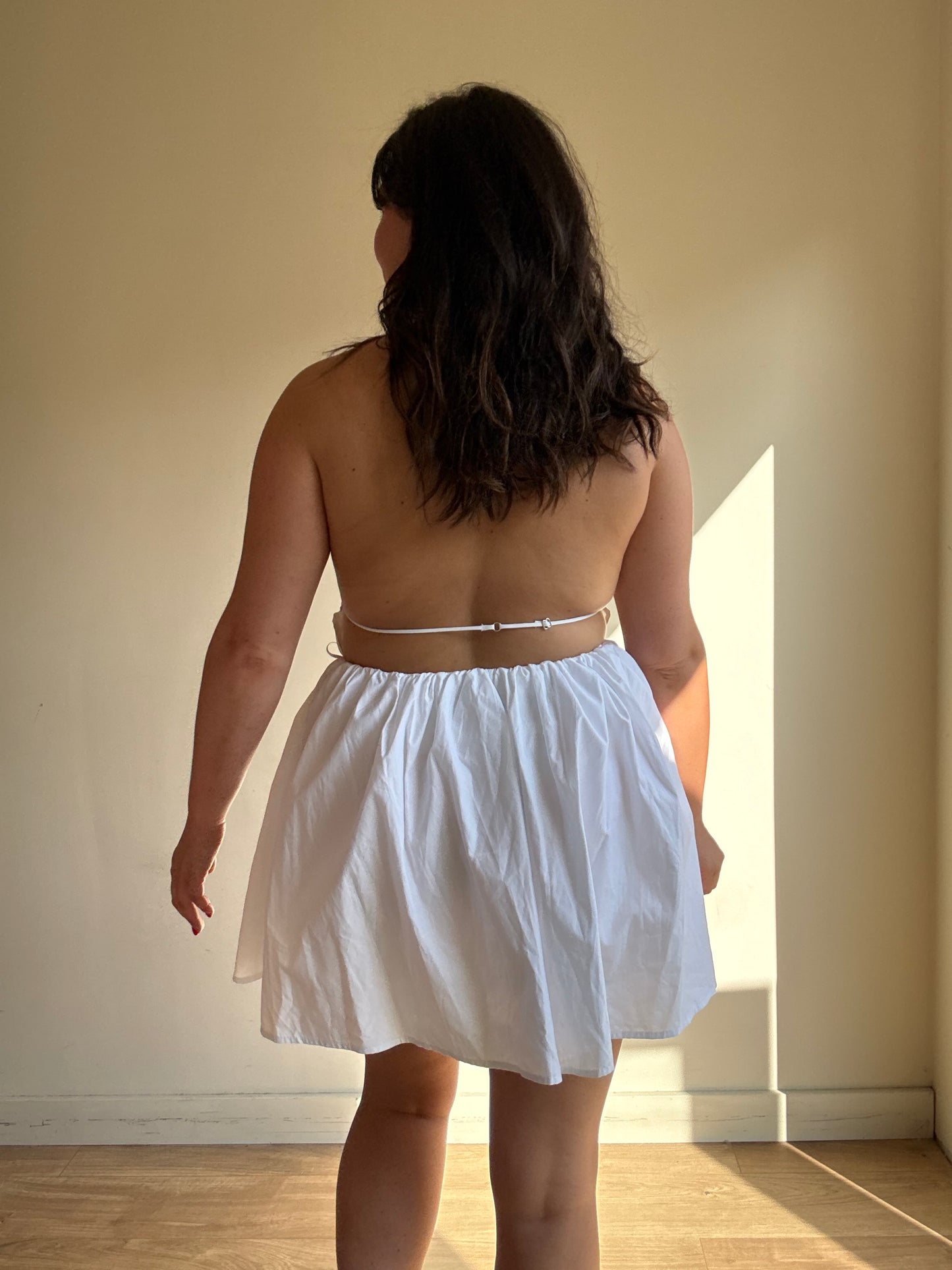 Zara Playsuit Halter Open Back, M