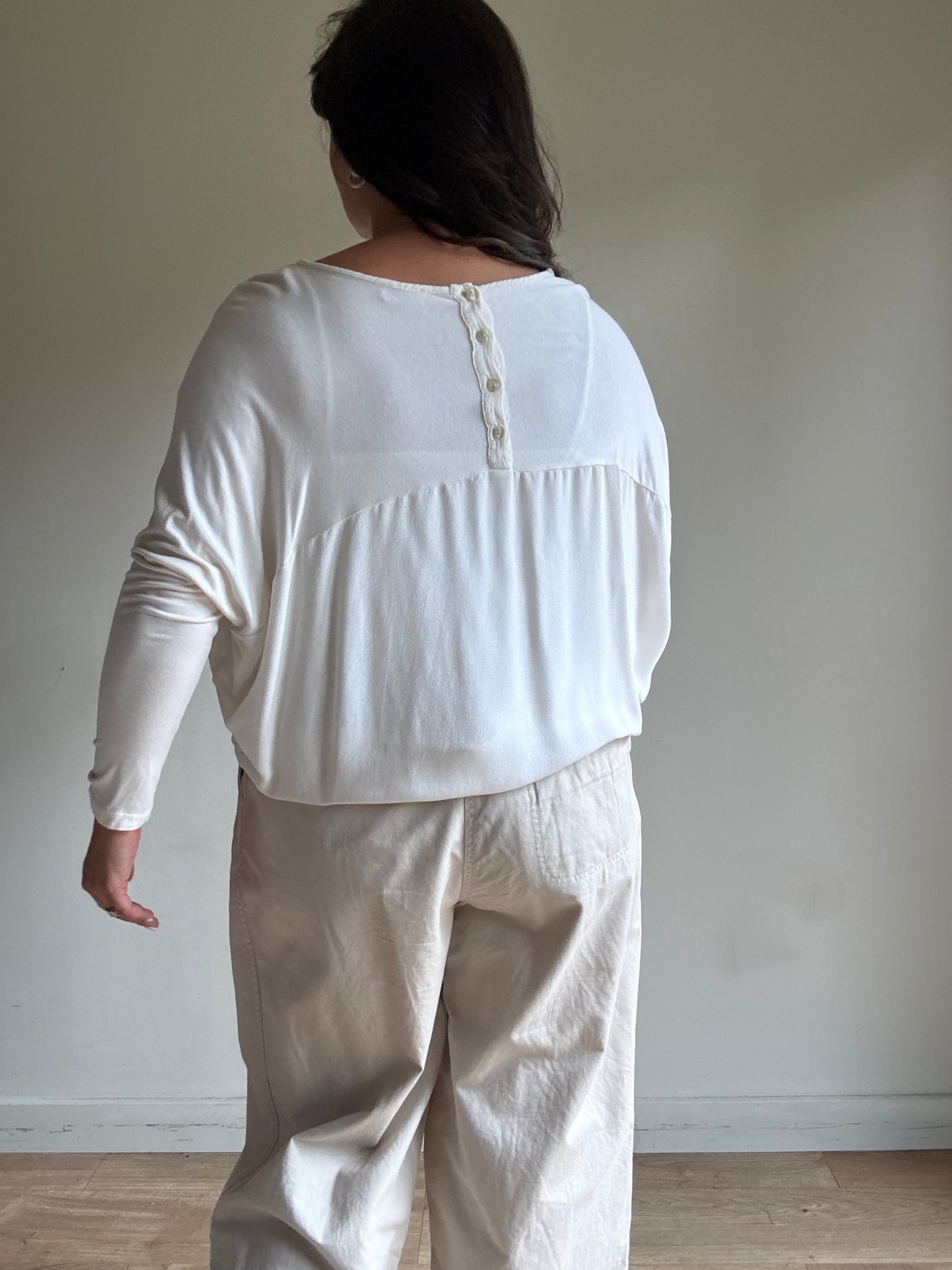 Italian Loose Long Sleeve Top, M/L