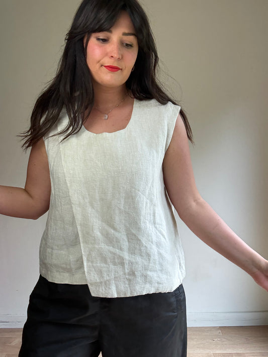 The Make Shed Linen Envelope Top, M/L
