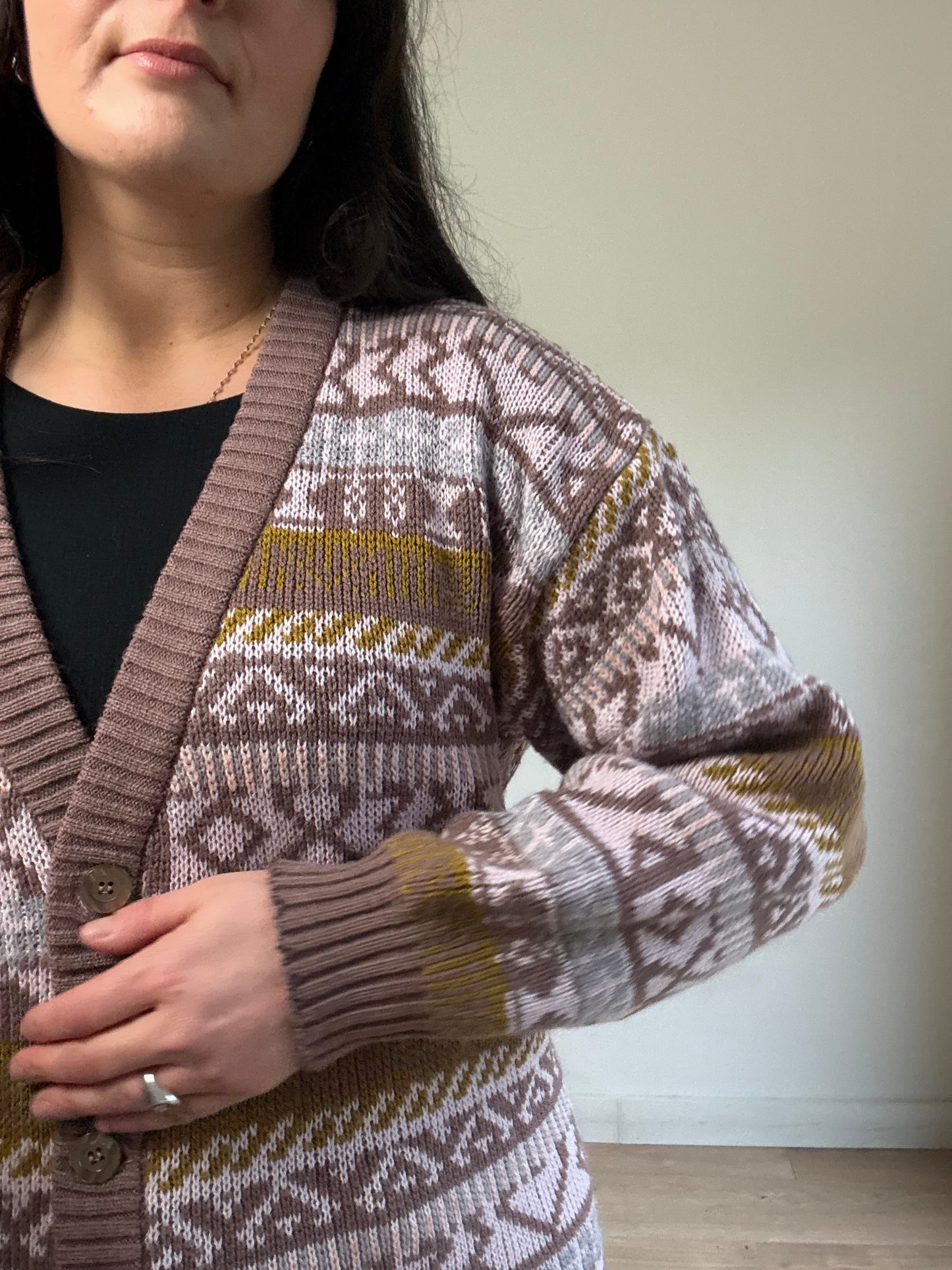 Vintage Fairisle Boxy Cardigan, M/L