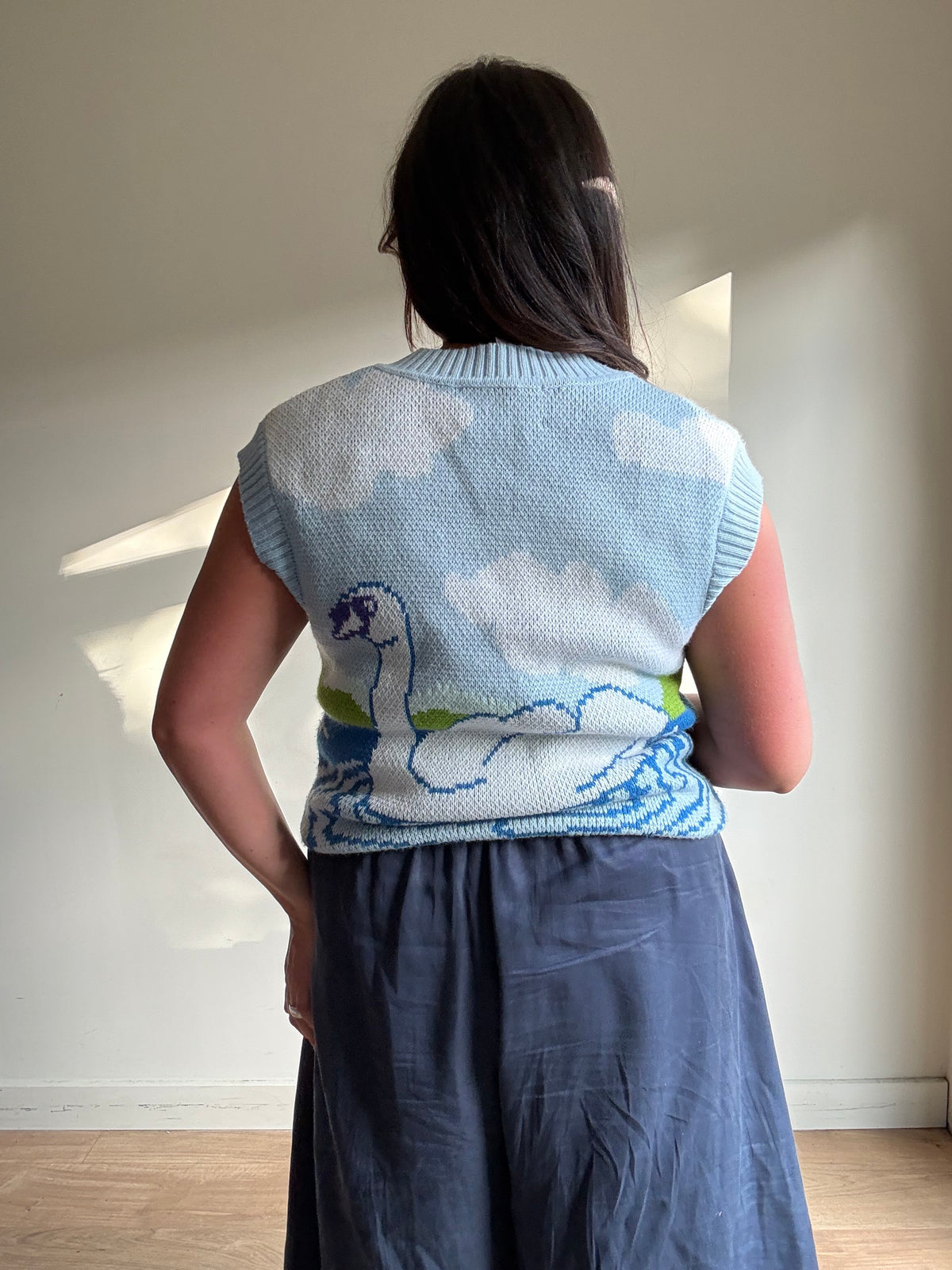 House of Sunny Swan Vest Jumper, S-M