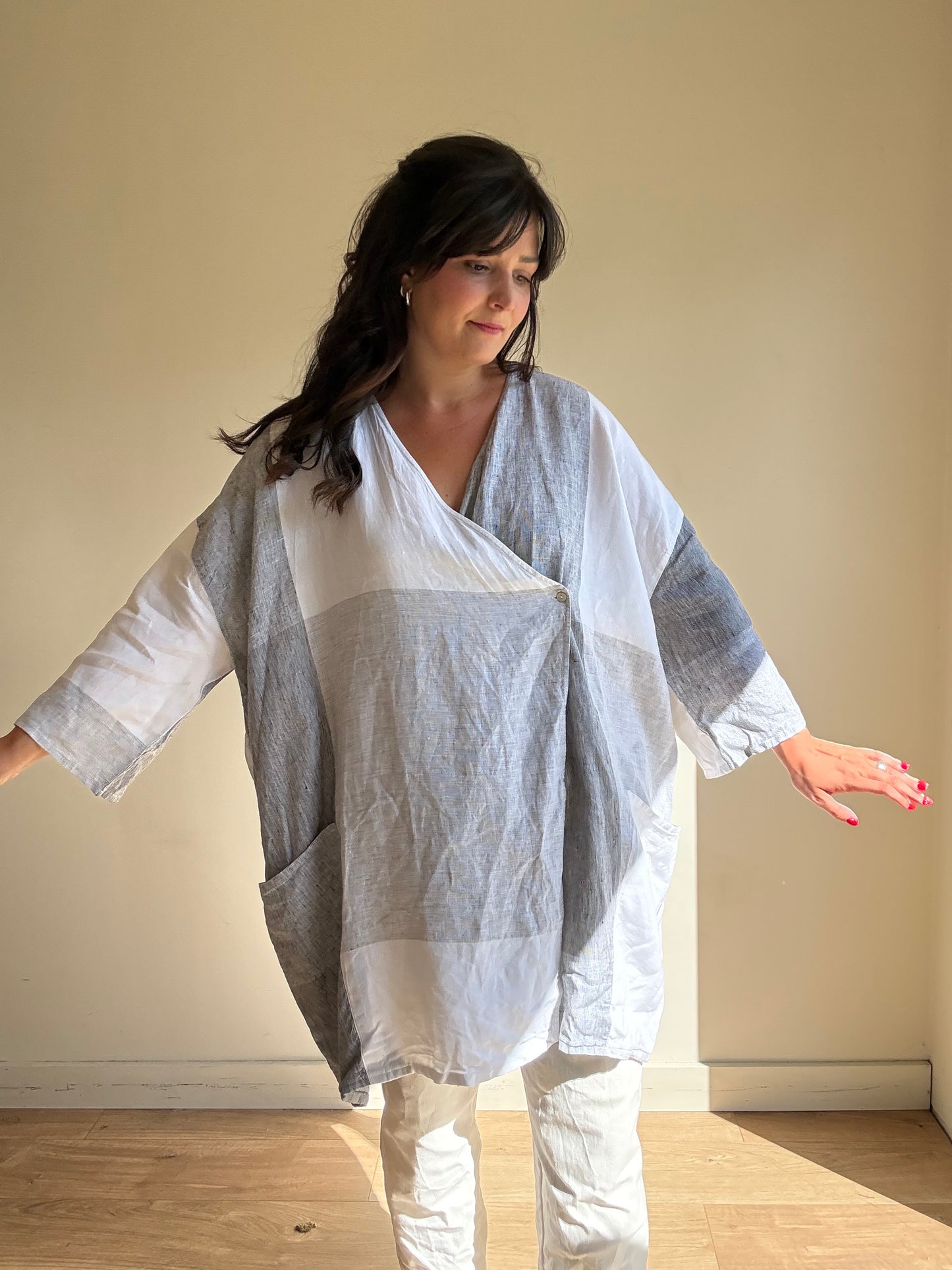 Oska Wrap Tunic Blouse, XL-XXL