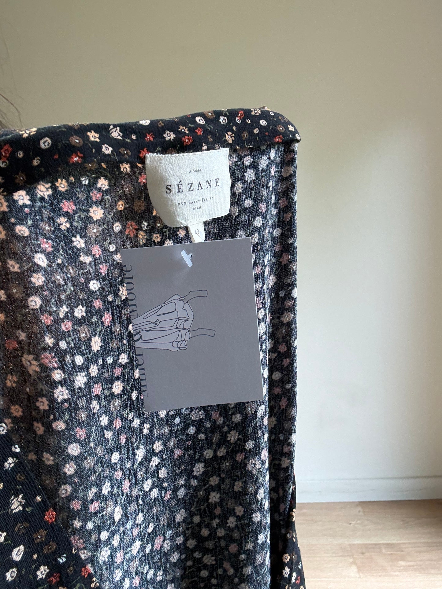 Sezane Ditsy Floral Tiered Dress, 14