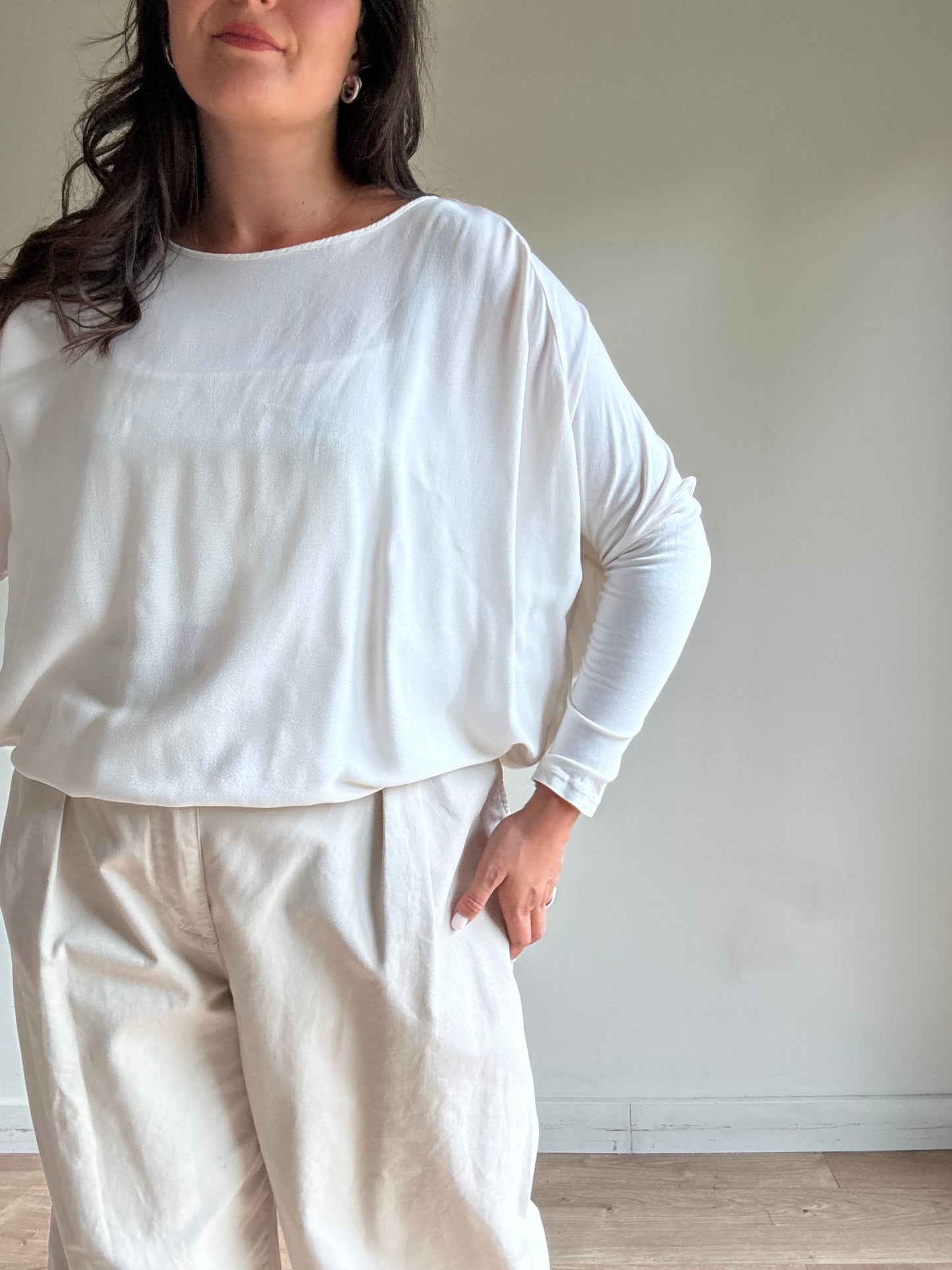 Italian Loose Long Sleeve Top, M/L
