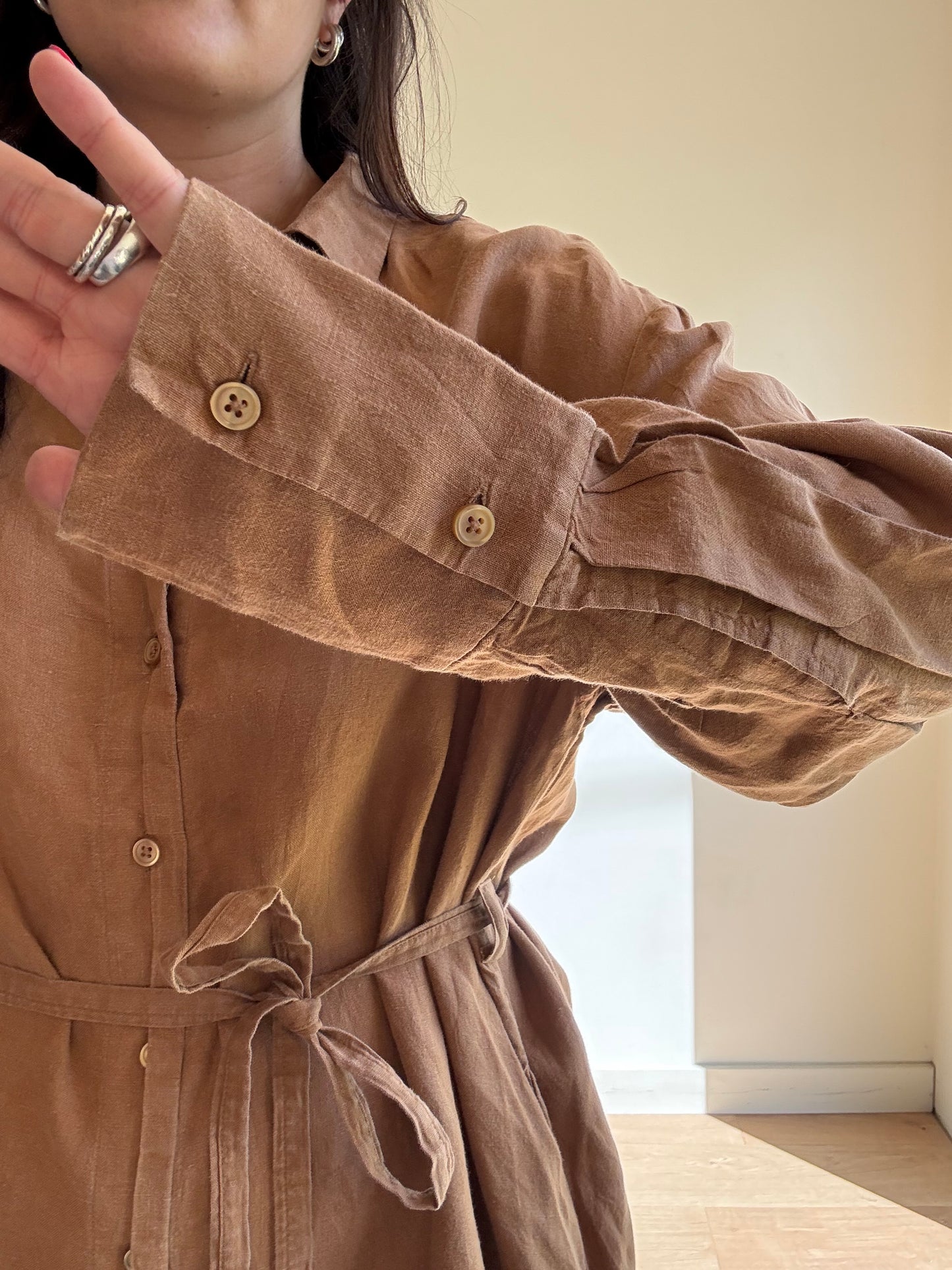 COS Linen Button Up Shirt Dress, 44