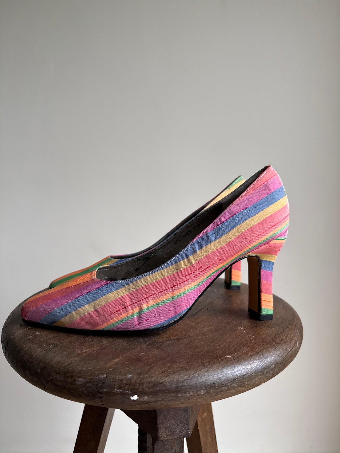 Ros Hommerson Vintage Stripe Heels, 6.5