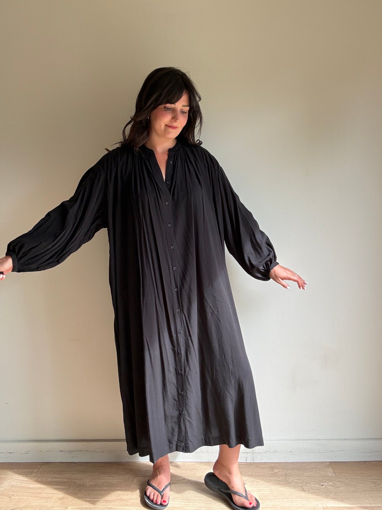 Doen Button Up Floaty Dress, M