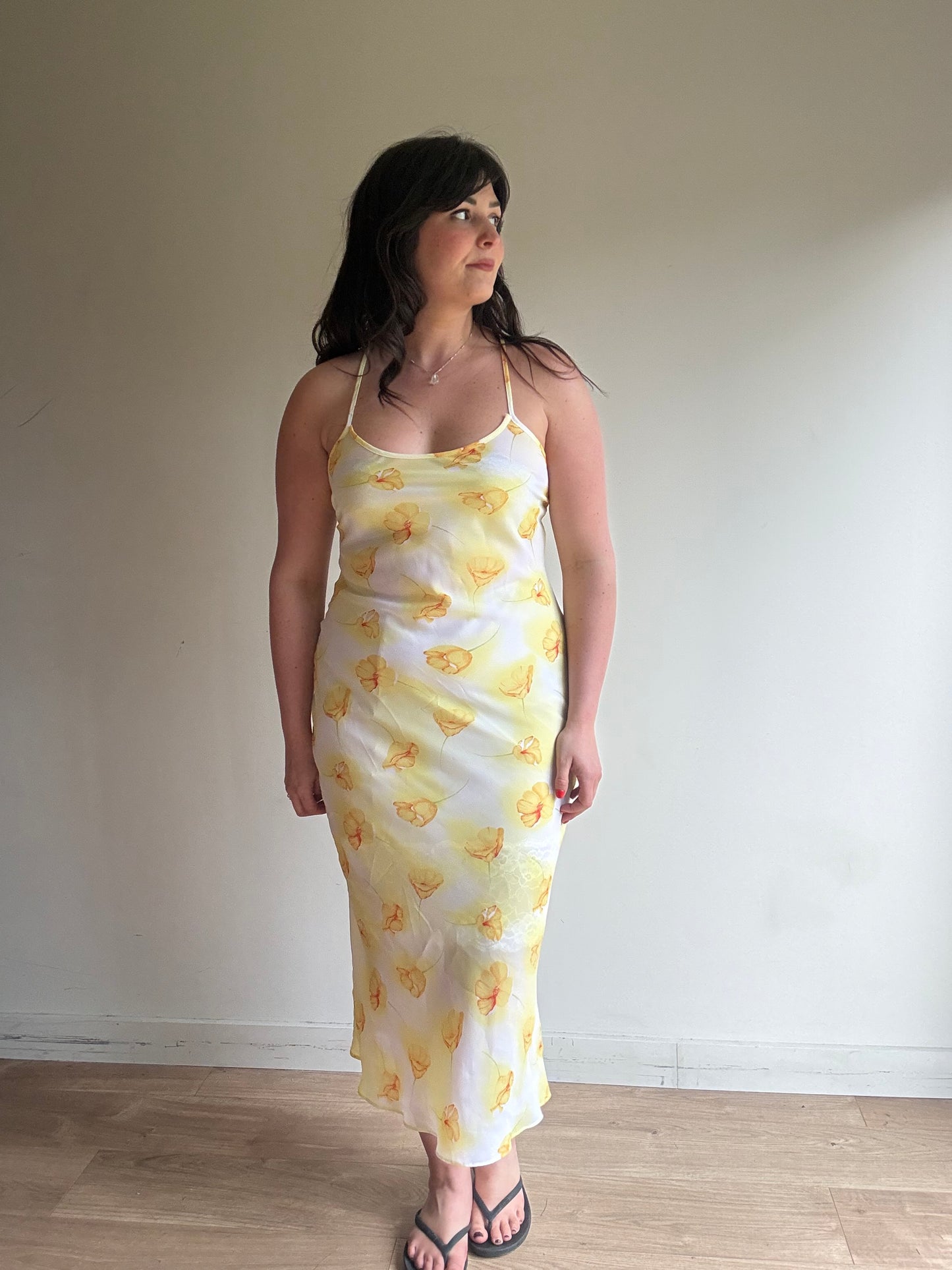 Vintage 90’s Floral Sheer Maxi Dress, 10