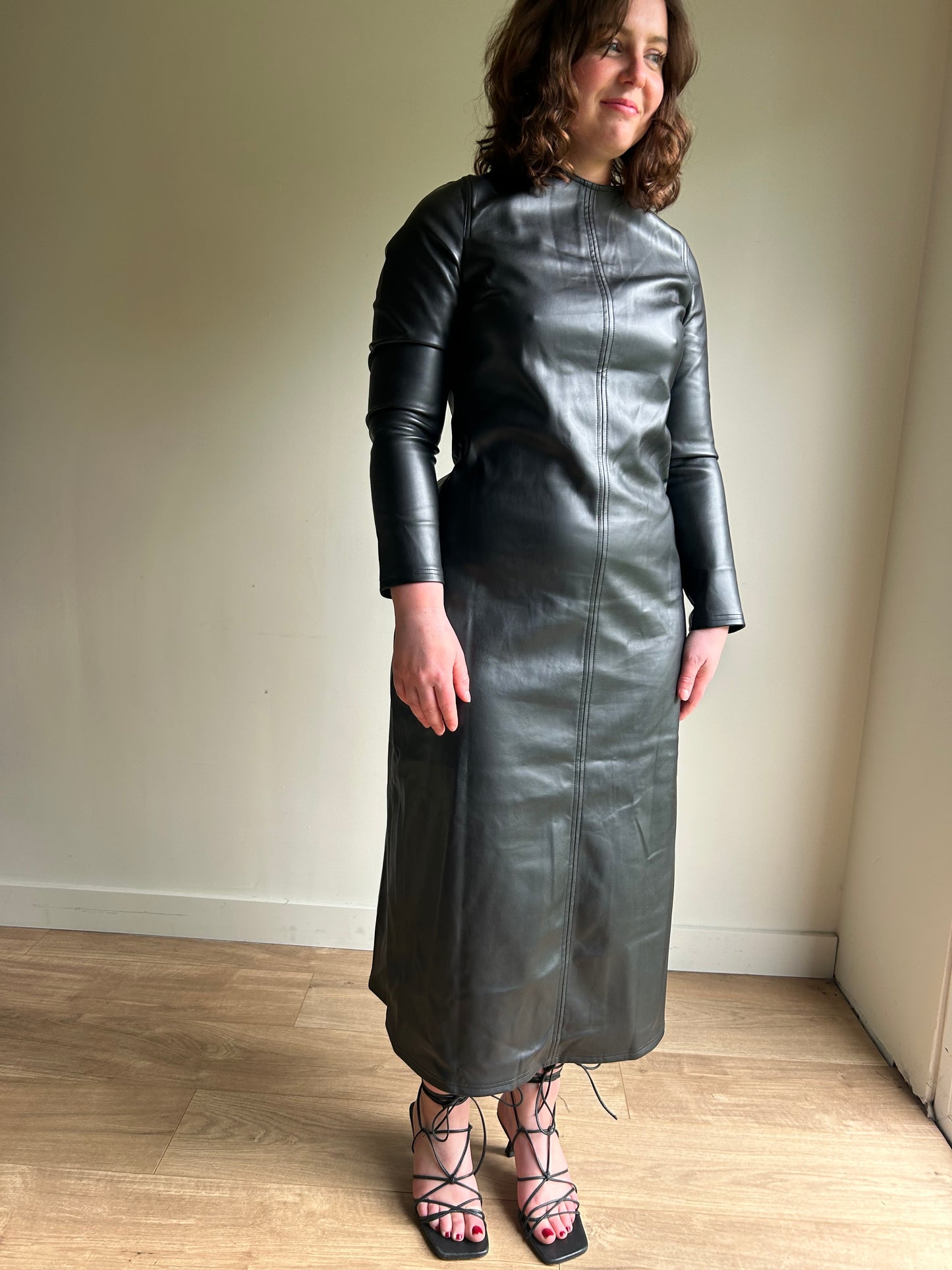 Warehouse NEW Faux Leather Dress - Size 10