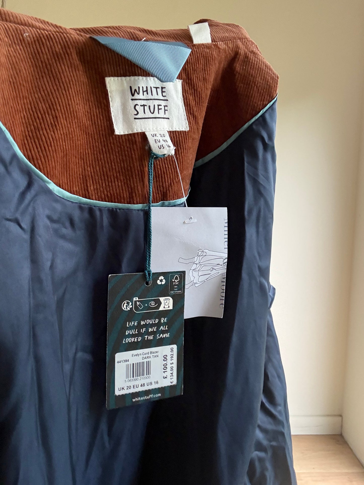 White Stuff NEW Evelyn Cord Blazer, 20