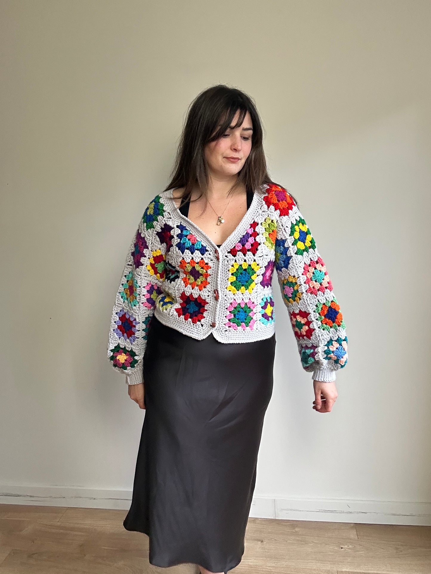 Handmade Crochet Cardigan, M/L