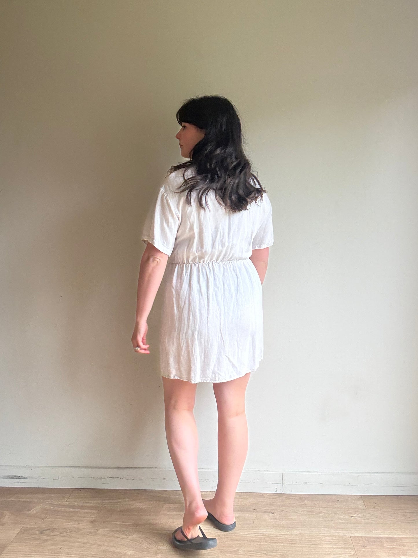 & Other Stories Linen Mix Mini Dress, 14