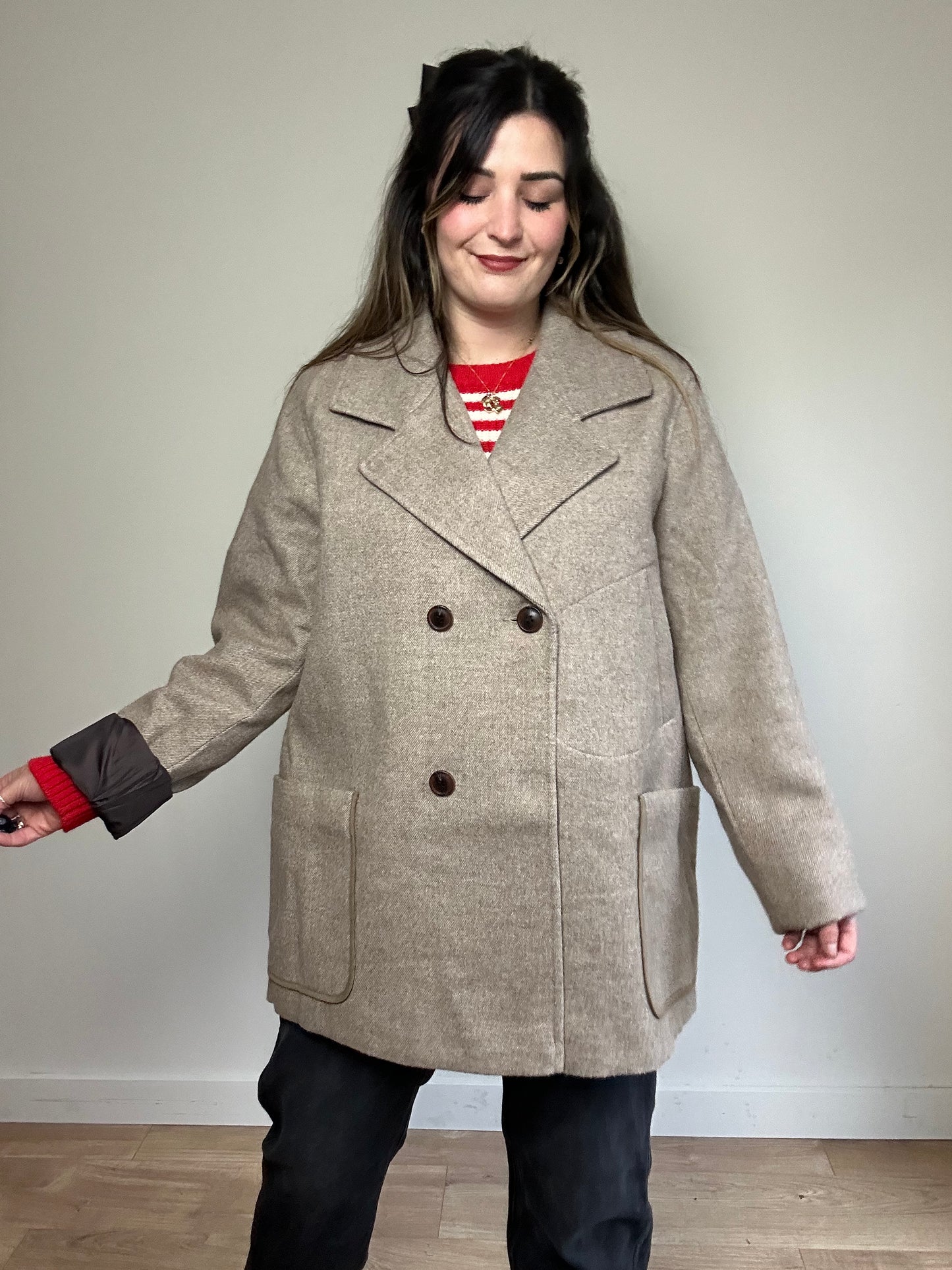 Folk Oversized Coat Jacket - Size 5 (14-18)