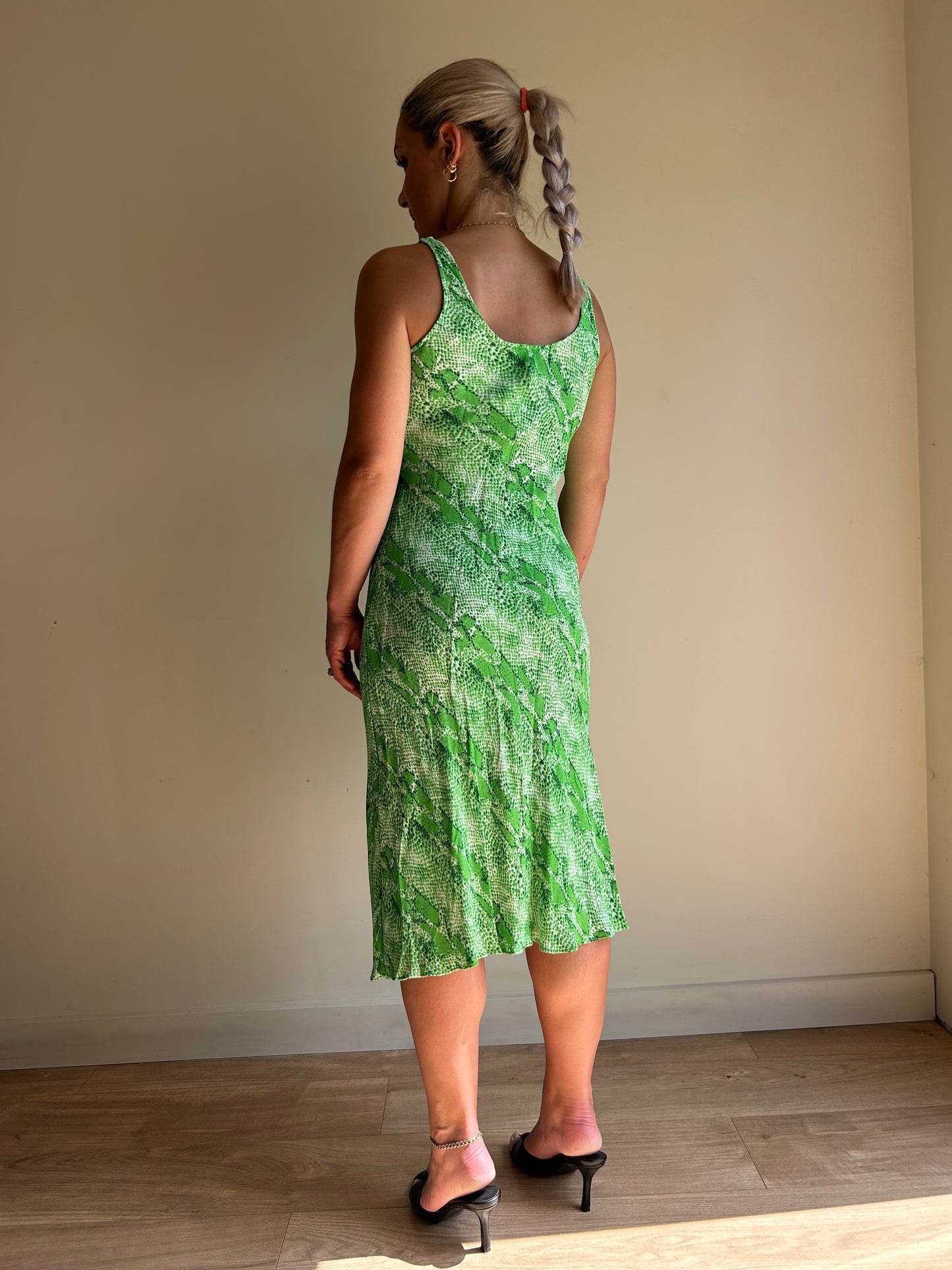 Whistles Snakeprint Slip Dress, 8