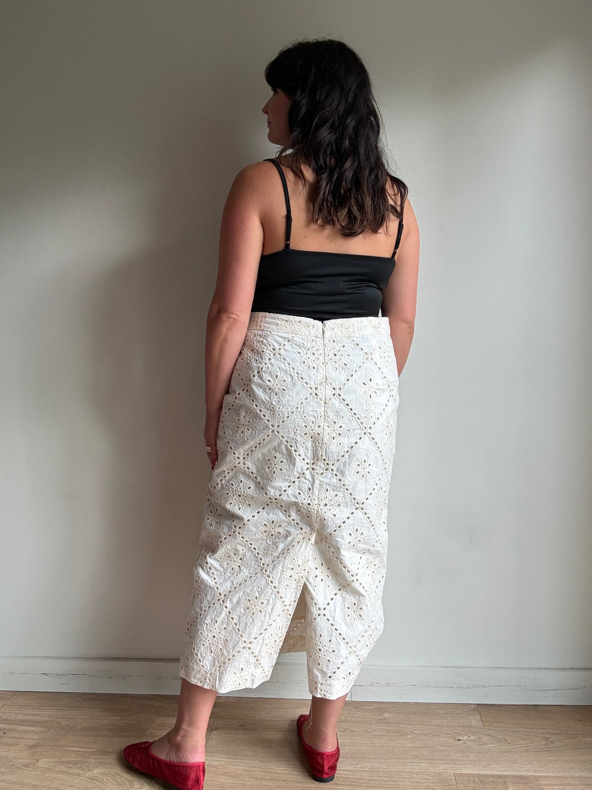 Boden Embroidered Straight Skirt, 18