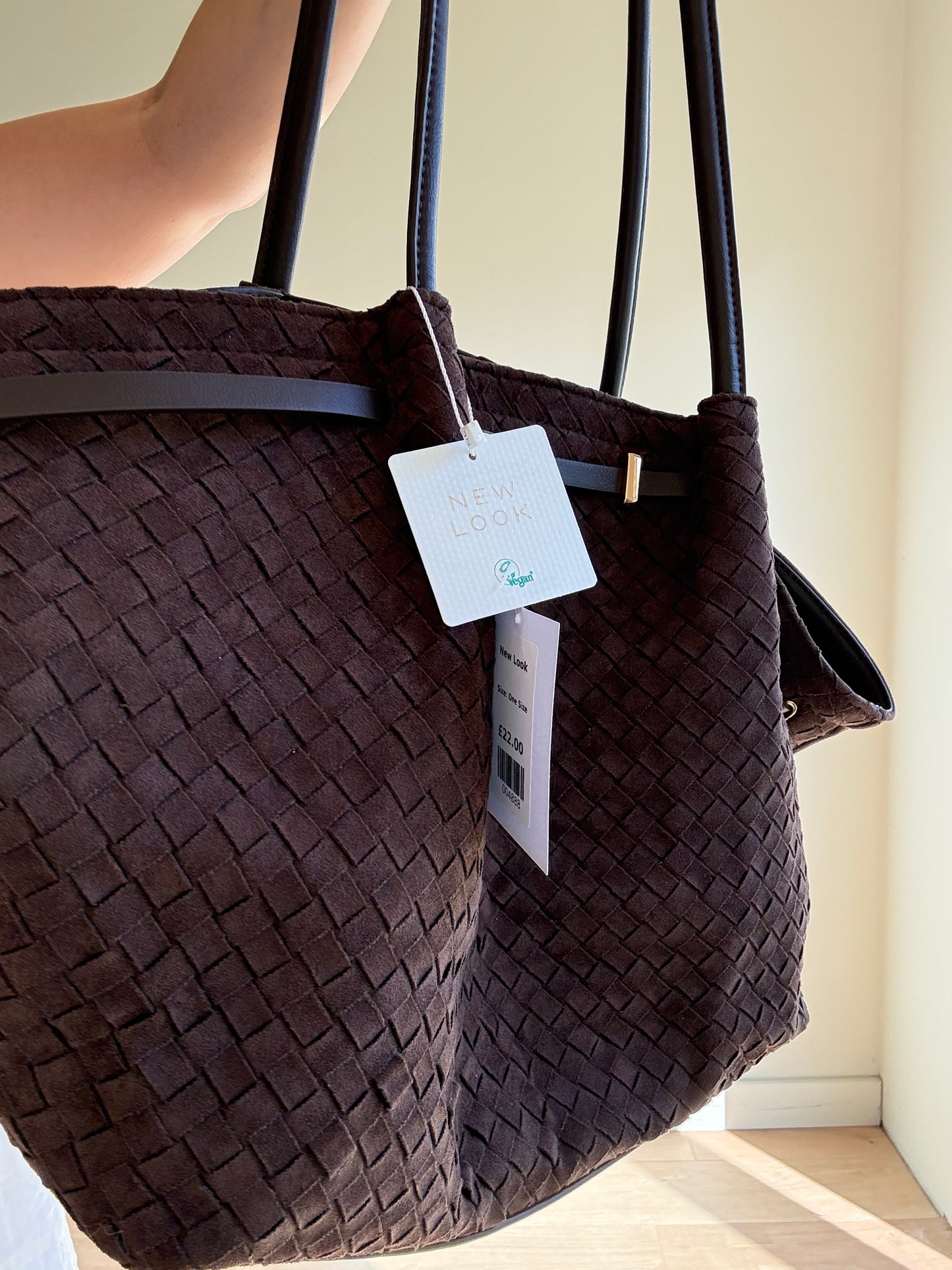 New Look NEW Suede Effect Woven Shoulder Bag, One Size