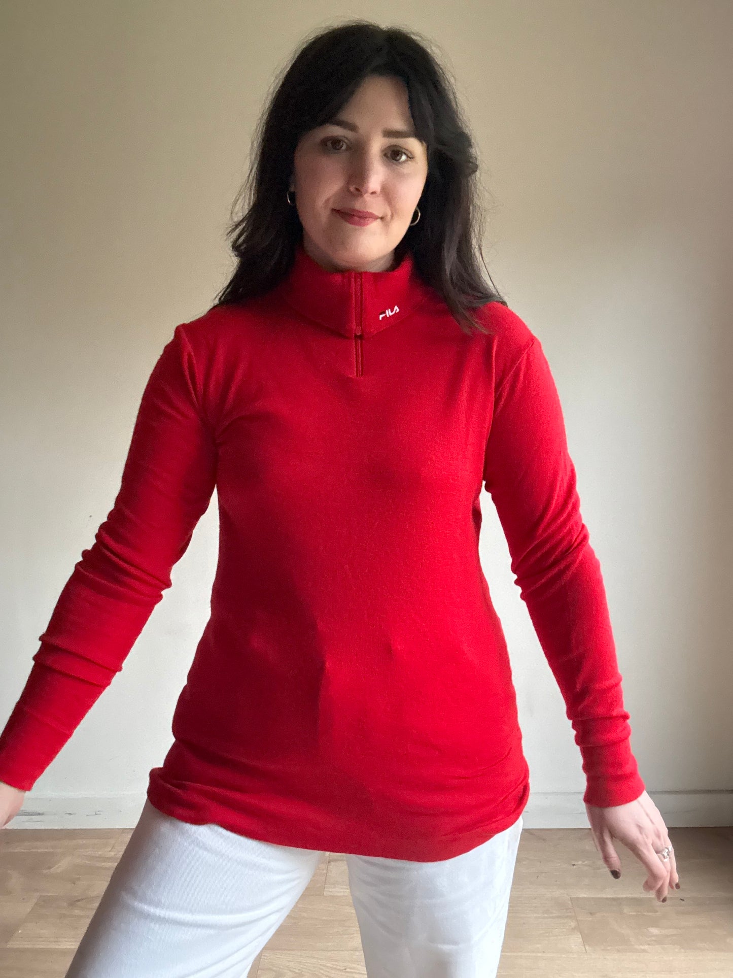 Vintage Fila Wool Zip Up Base Layer, L