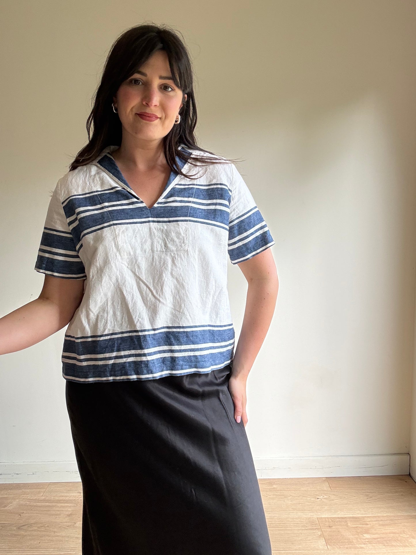 Vintage Linen Sailor Top, S/M