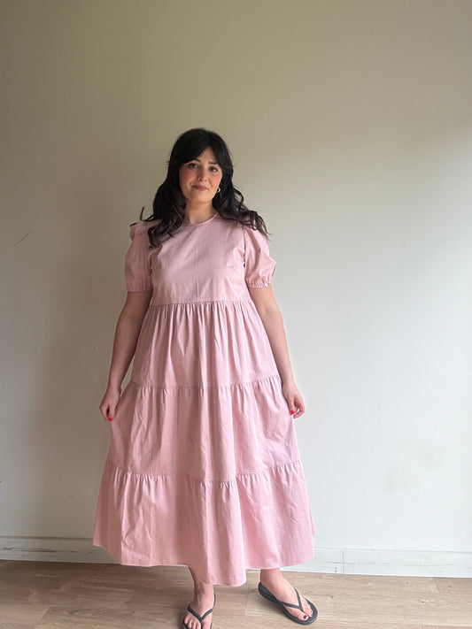 Saint + Sofia Tiered Organic Cotton Dress, 12