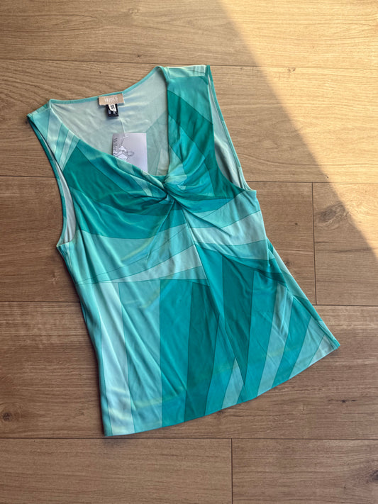 Vintage Versace Printed Knot Top, S
