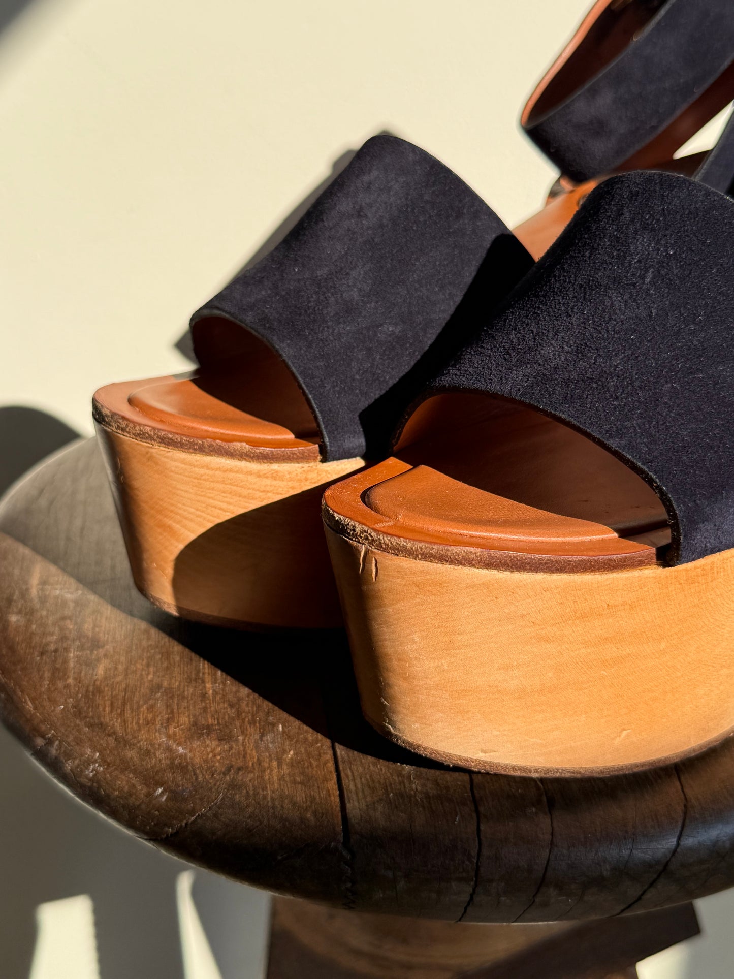 Celine Phoebe Philo Era Wedge Clog Sandals, 40