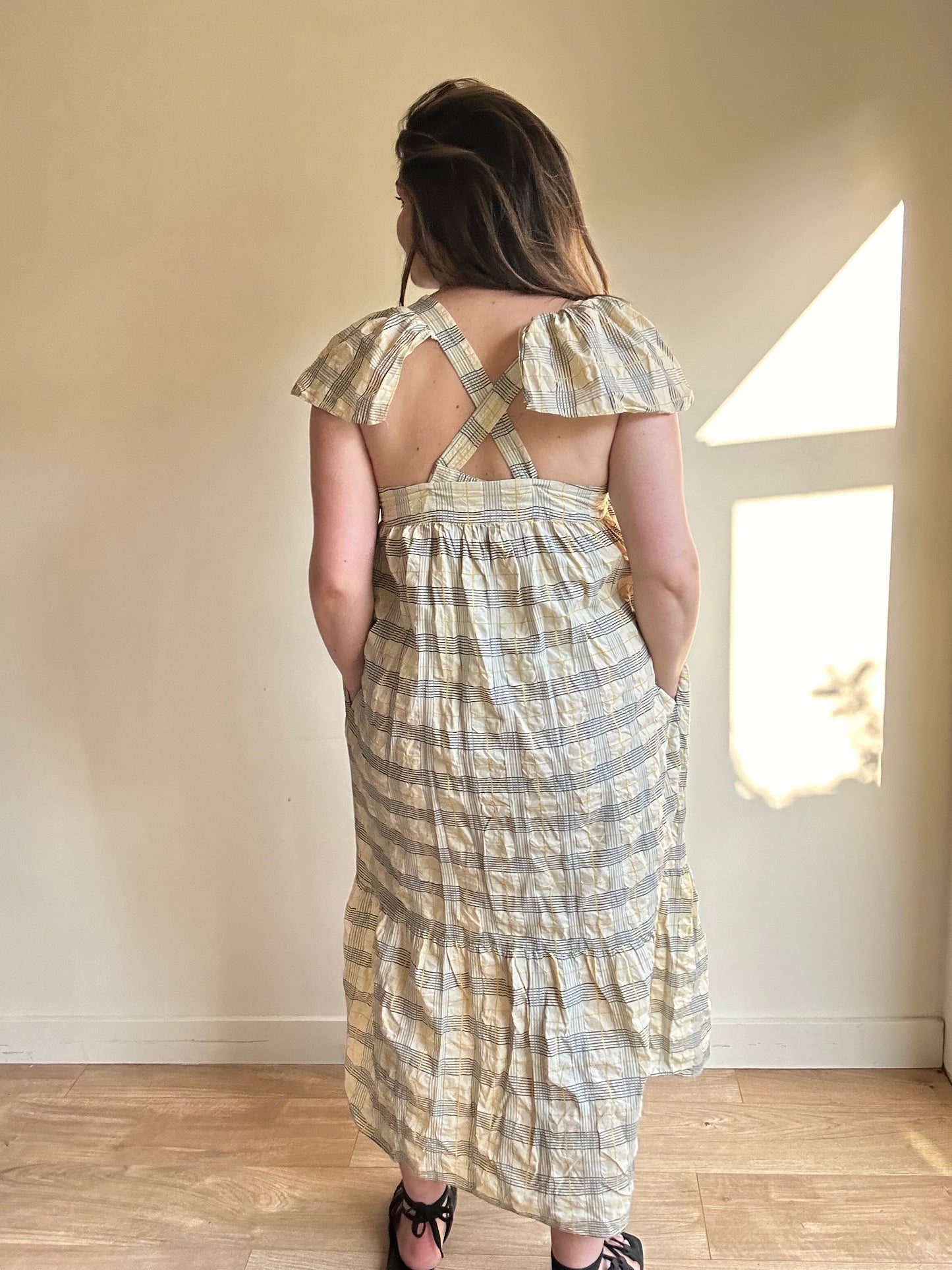 Second Female Check Sun Dress - Size M