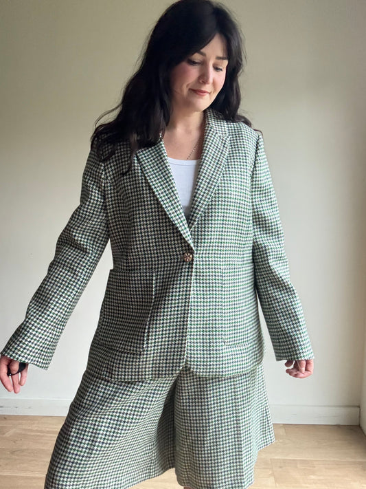 LK Bennett NEW Houndstooth Wool Blazer, 18