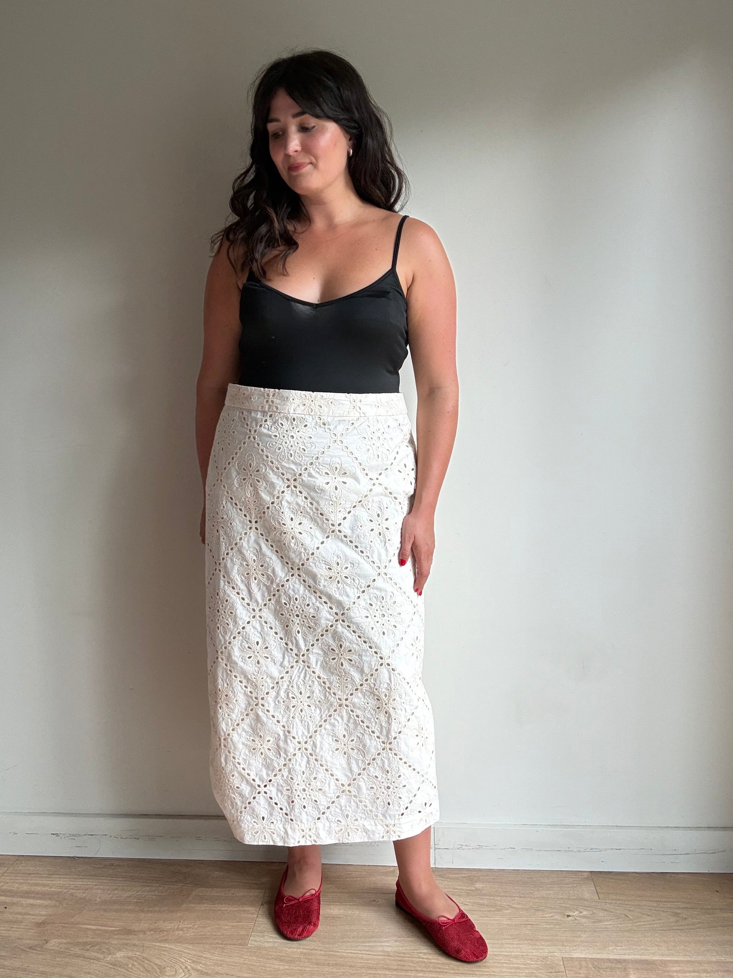 Boden Embroidered Straight Skirt, 18