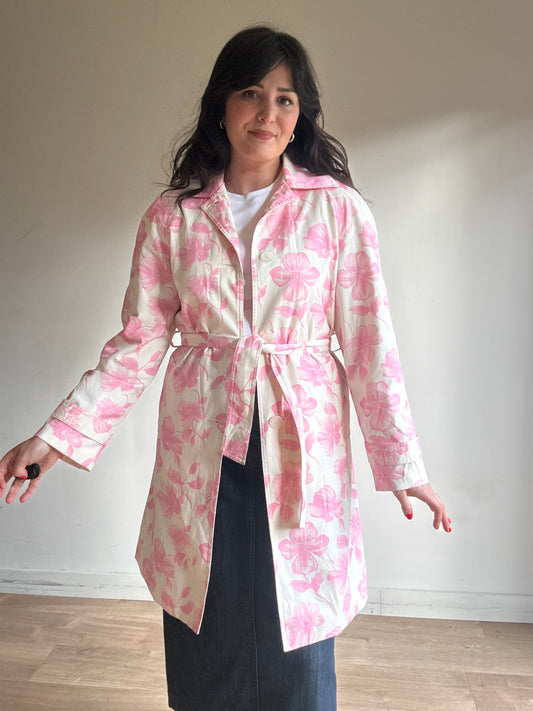 Liz Claiborne 90's Floral Trench, S