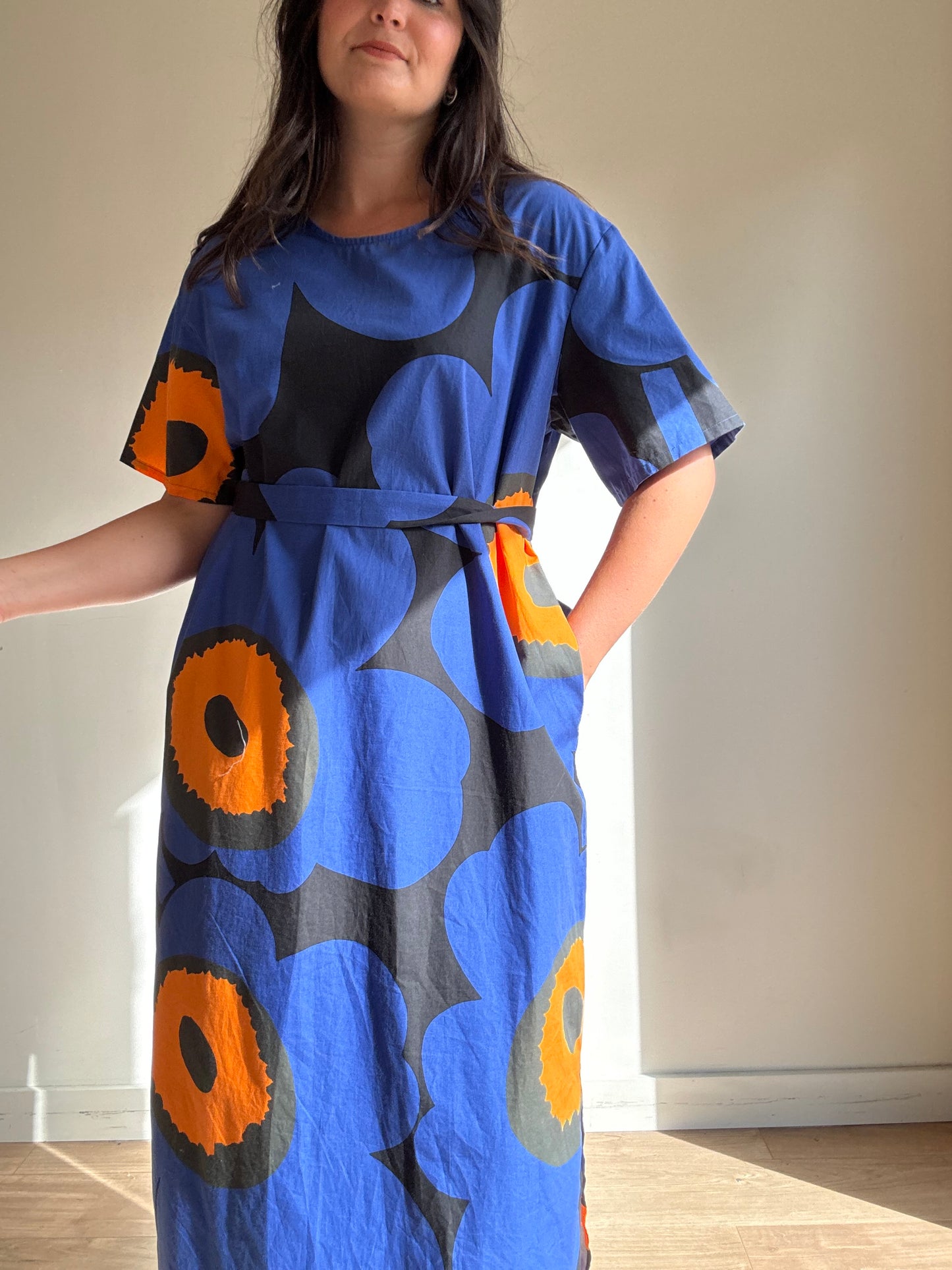 Marimekko Cotton Floral Belted Dress, 42