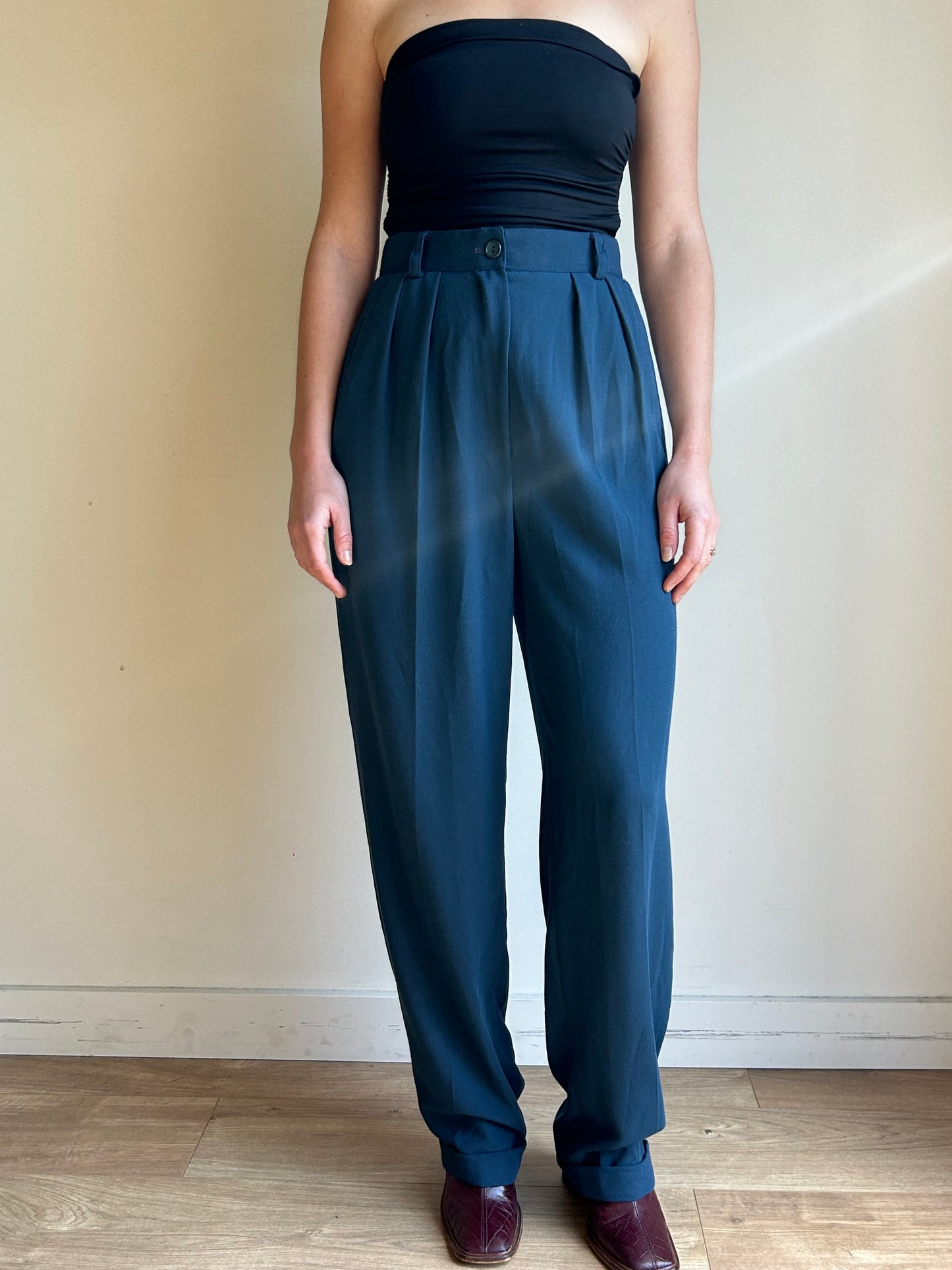 Vintage Tailored High Waisted Trousers, 6-8