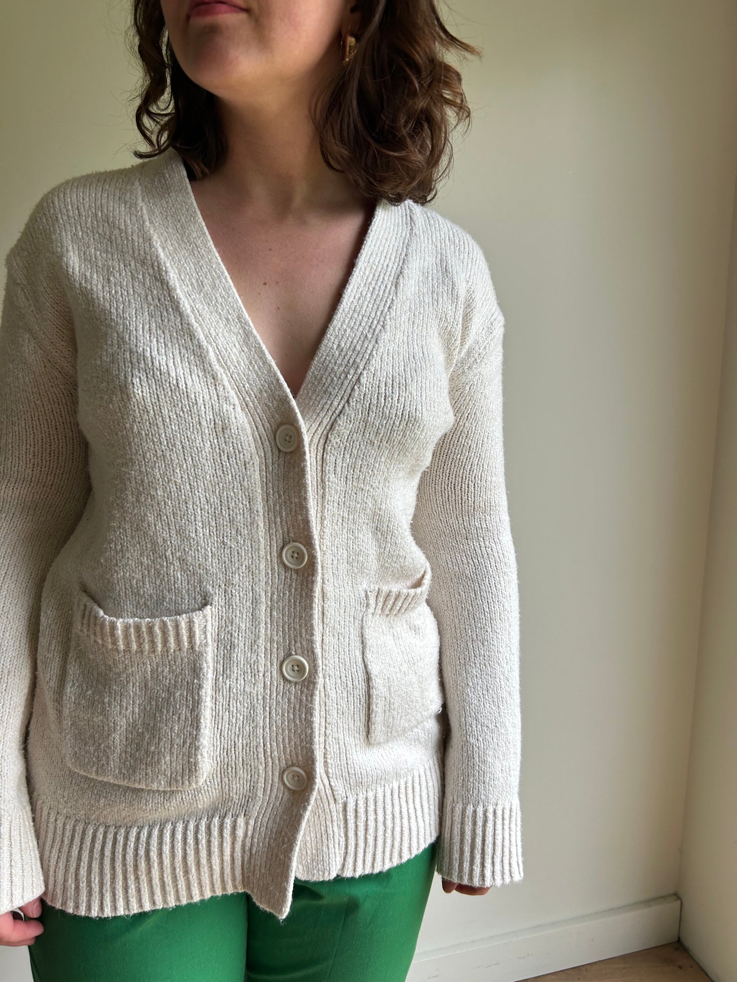 Uniqlo Cream Cardigan - Size XS-S