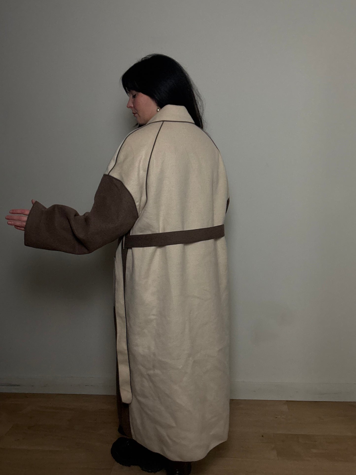 White Stuff Contrast Wool Coat, 18