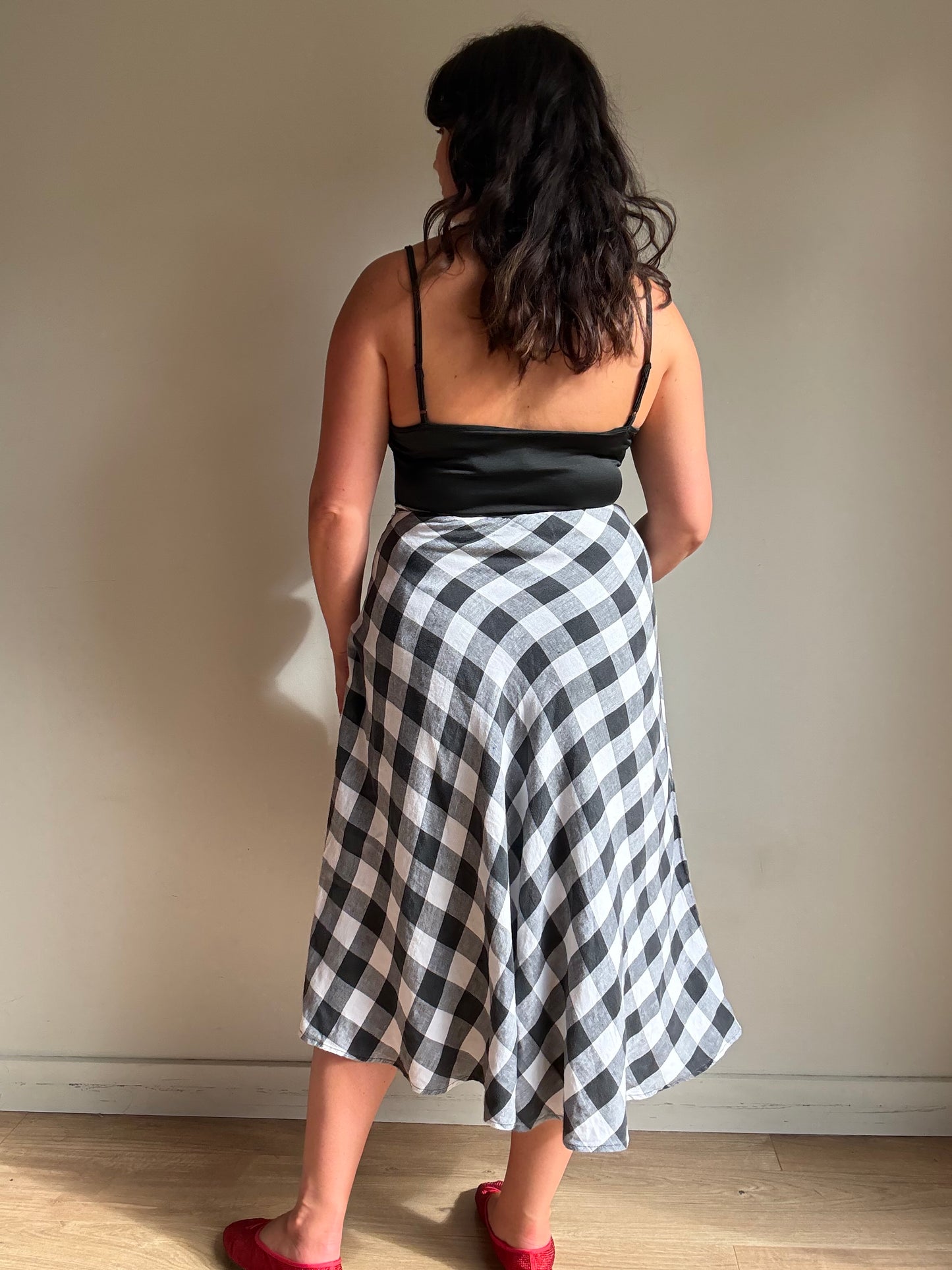 Vintage Hobbs Gingham Check Skirt, 10-12
