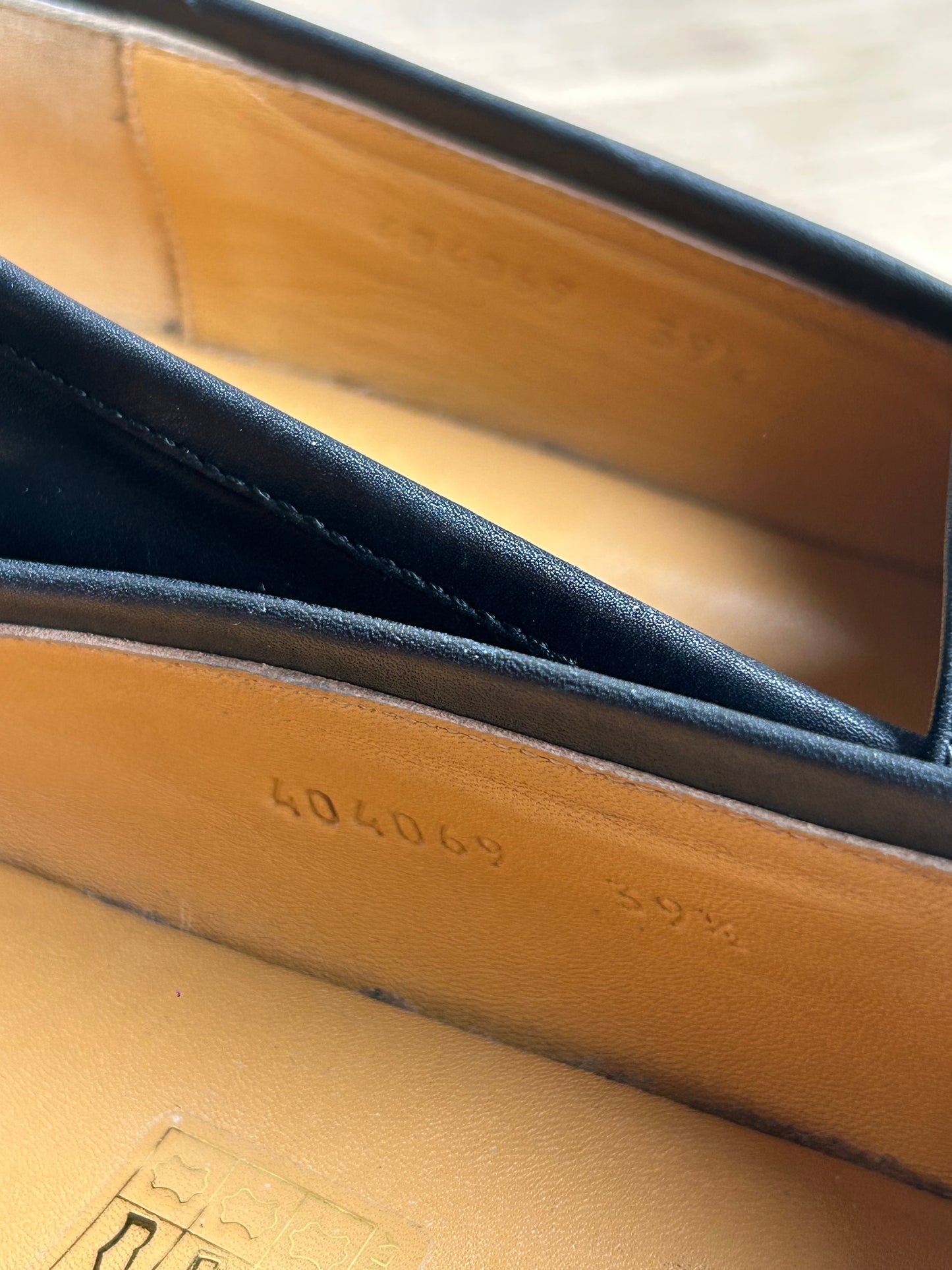 Black Gucci Jordaan Horsebit Leather Loafers, 39.5