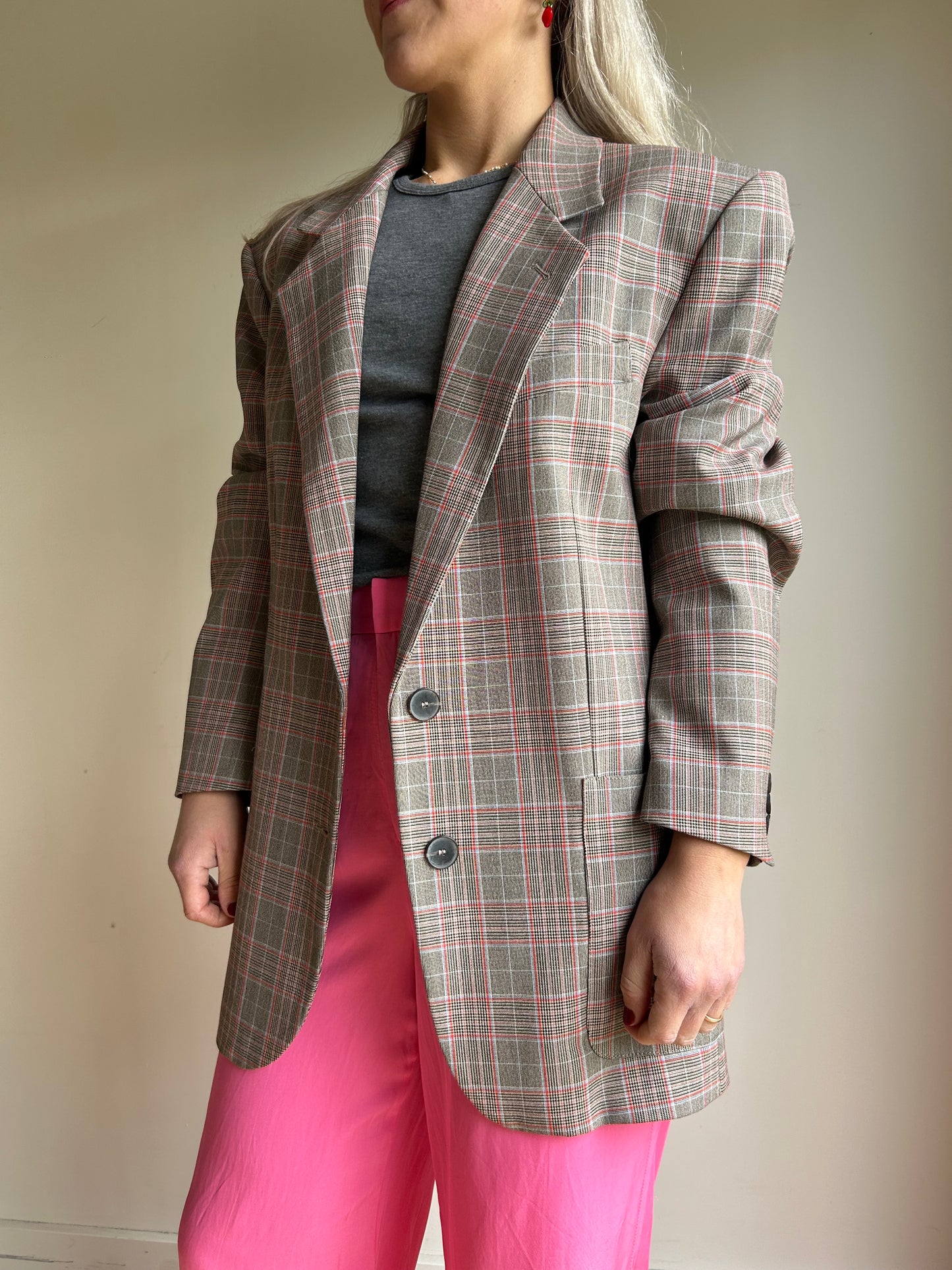 Zara ZW Collection Check Blazer, M