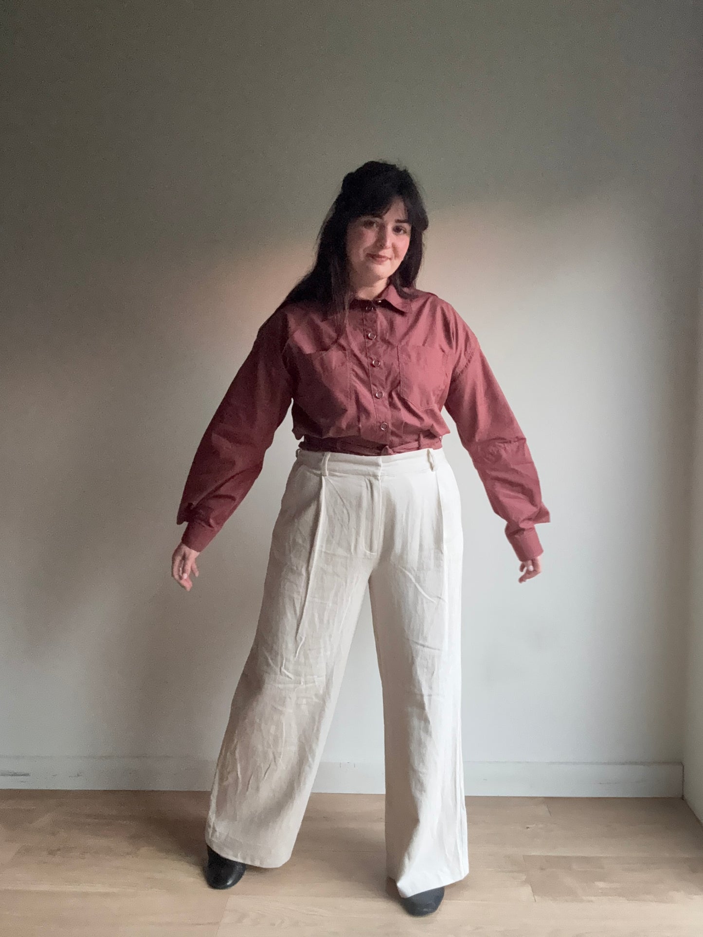 Albaray NEW Linen Twill Wide Leg Trousers, 16