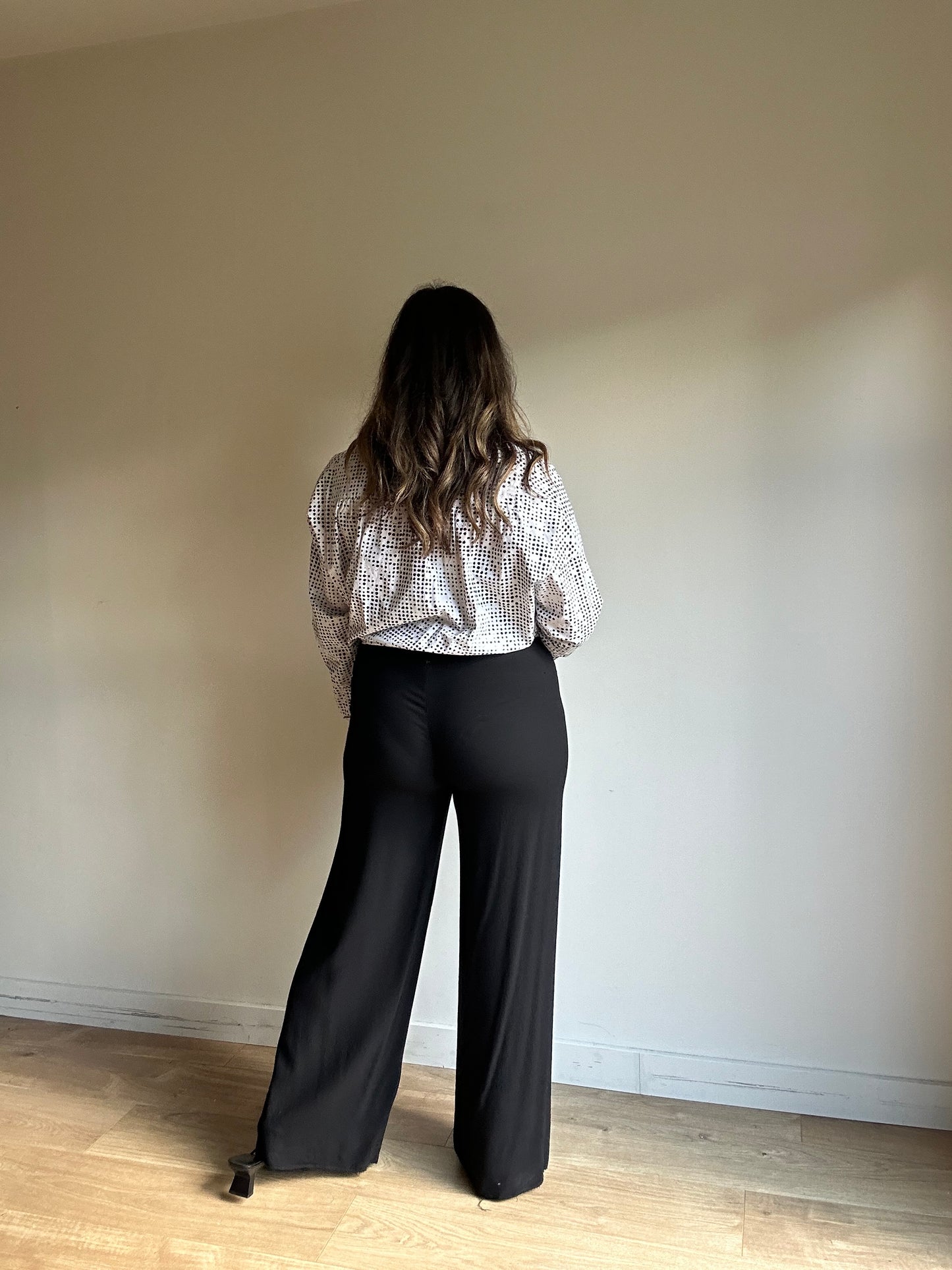 M.a+ Wide Leg Black Trousers - Size M/L