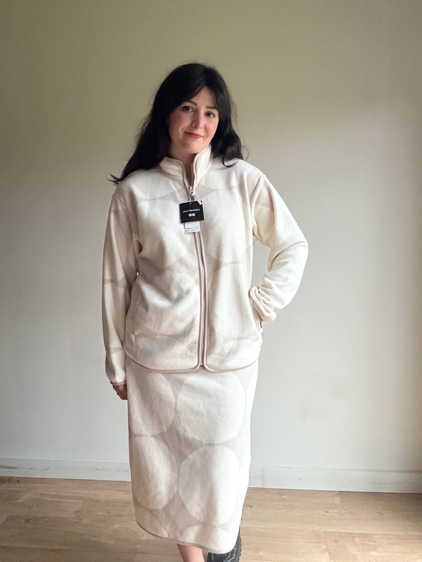Marimekko Uniqlo Fleece Skirt and Zip-Up Co-Ord, L