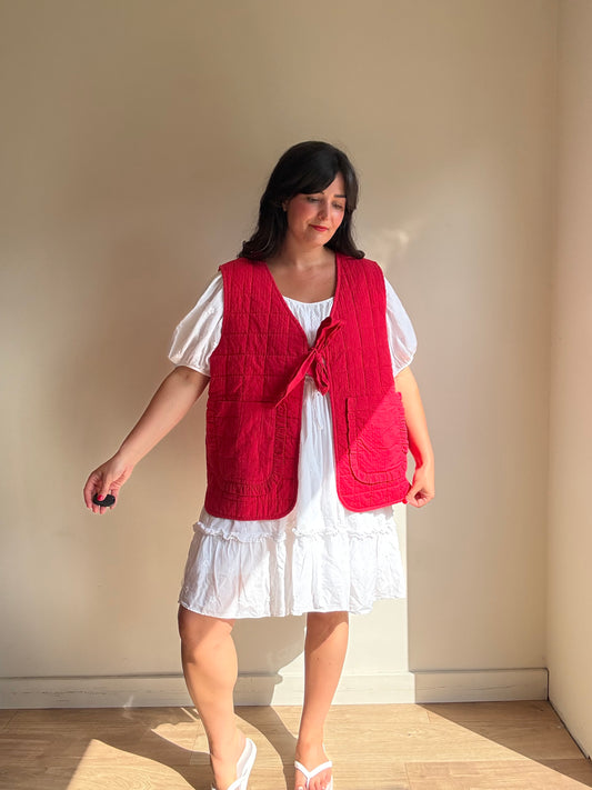 Damson Madder NEW Reversible Quilted Gilet Waistcoat, 20